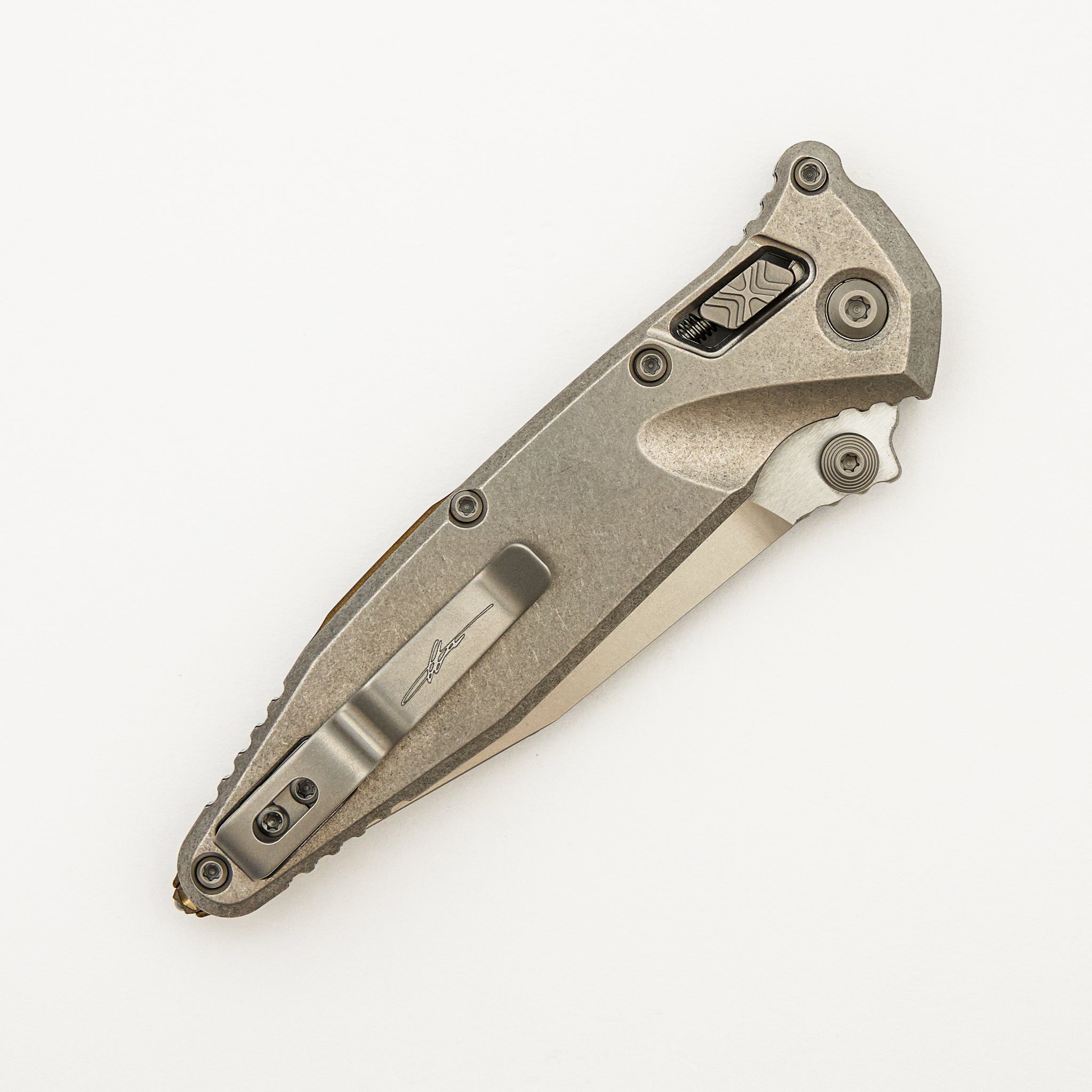"Marfione Select" Socom RAM-LOK Spear Point Stonewash Finish Slab Side Titanium w/ Bronze Titanium Accents 160RLS-10SMS2
