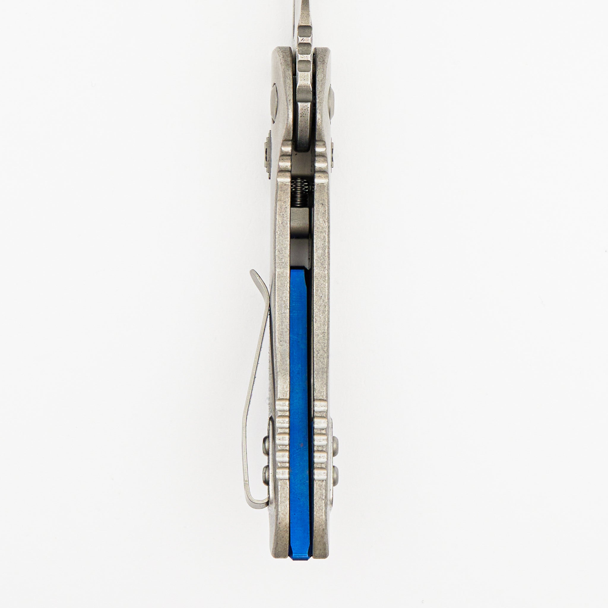 "Marfione Select" M-Stitch - RAM-LOK Stonewash Finish Slab Side Titanium W/ Blue Accent 169MRL-10MS2