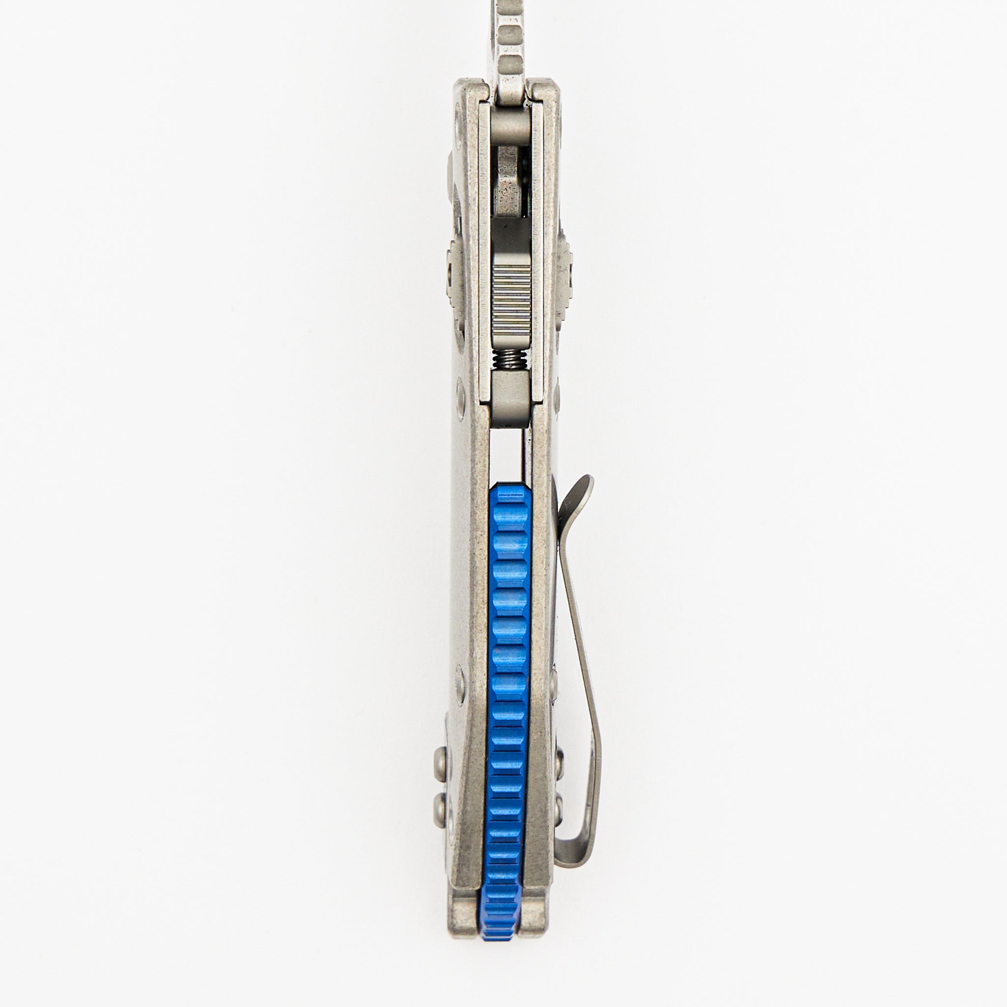 "Marfione Select" M-Stitch - RAM-LOK Stonewash Finish Slab Side Titanium W/ Blue Accent 169MRL-10MS2