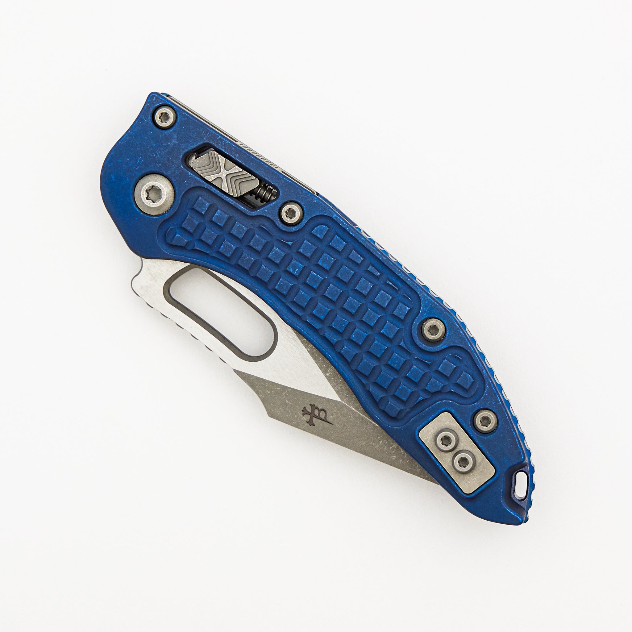 "Marfione Select" Stitch - RAM-LOK Apocalyptic Finish Antique Blue Anodized Frag Pattern Titanium W/ Blue Accent 169RL-10APFRMS2