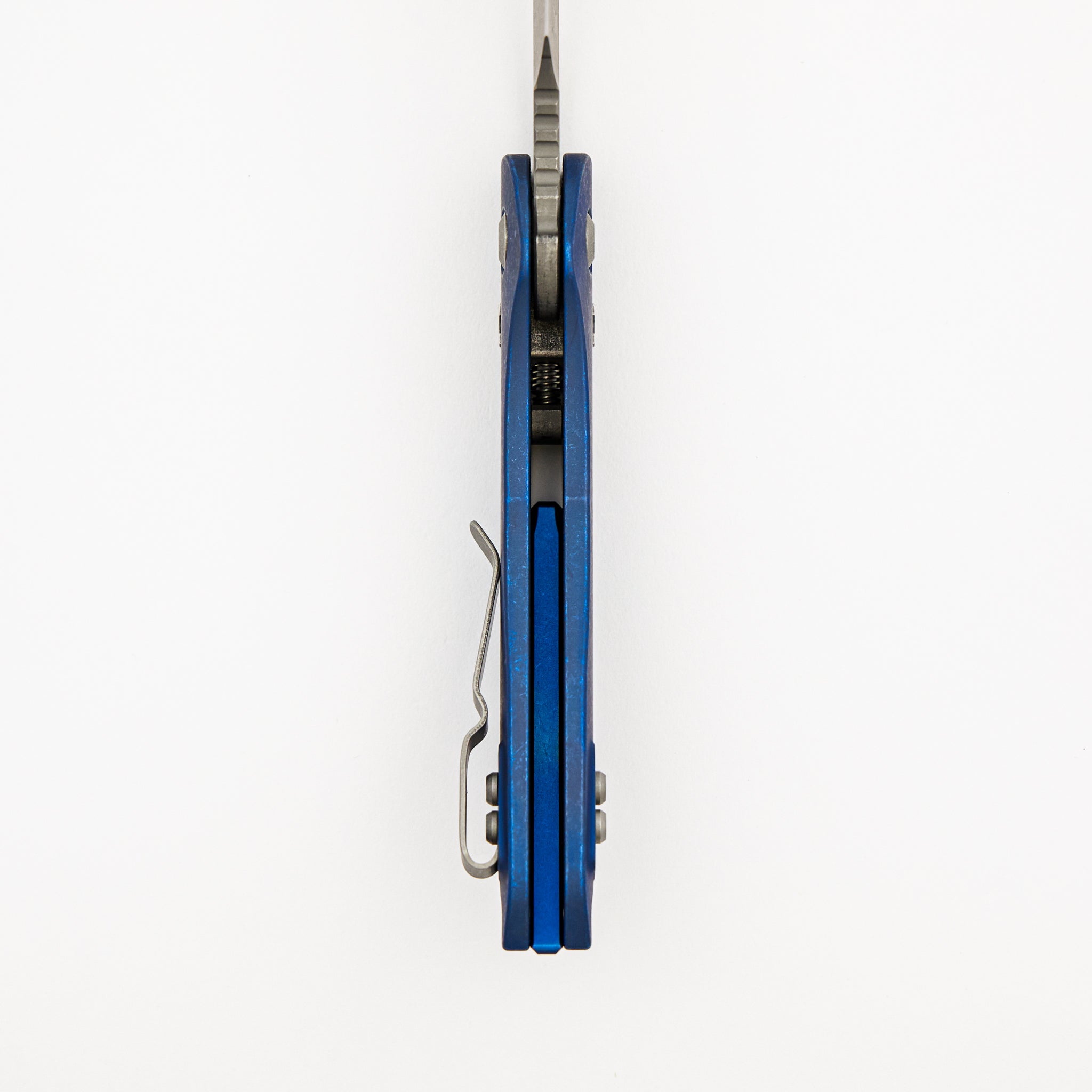 "Marfione Select" Stitch - RAM-LOK Apocalyptic Finish Antique Blue Anodized Slab Side Titanium W/ Blue Accent 169RL-10APMS2