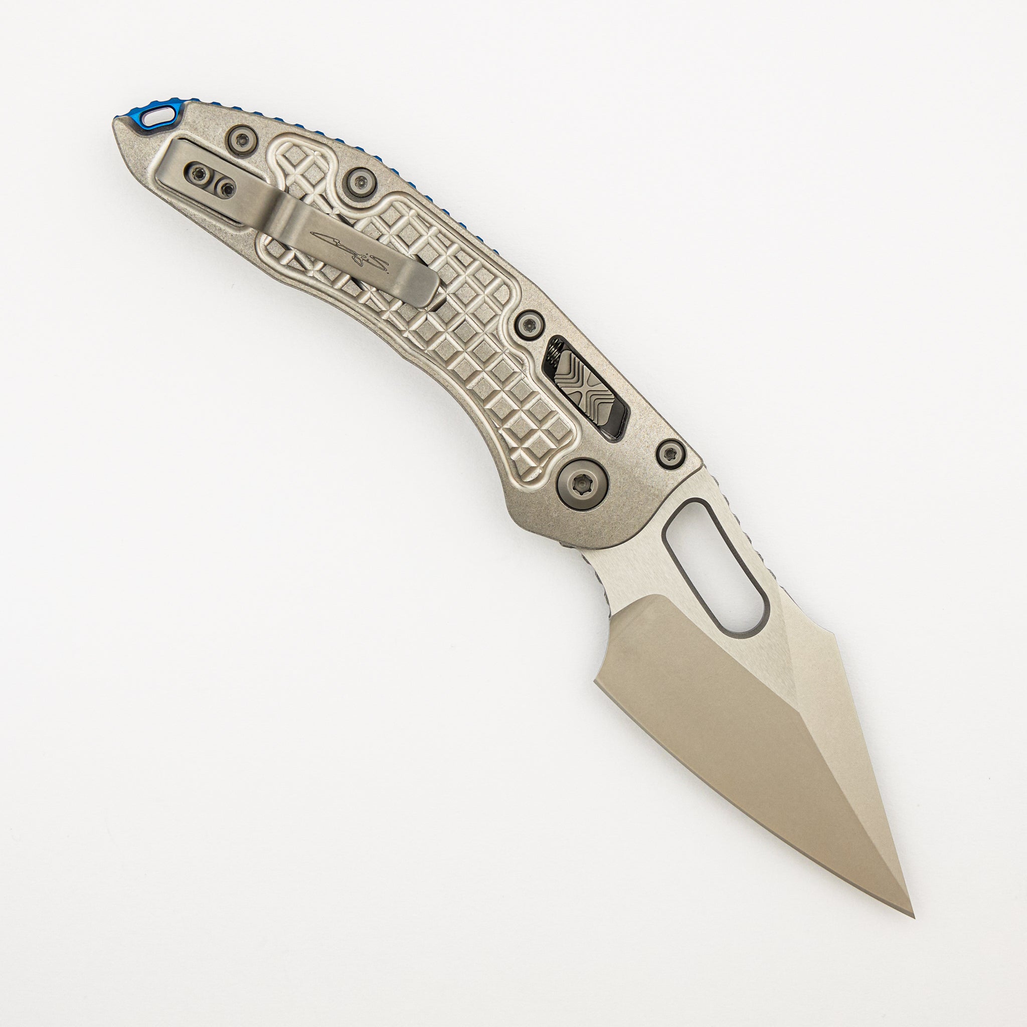 "Marfione Select" Stitch - RAM-LOK Stonewash Finish Frag Pattern Titanium W/ Blue Titanium Accent 169RL-10FRMS2