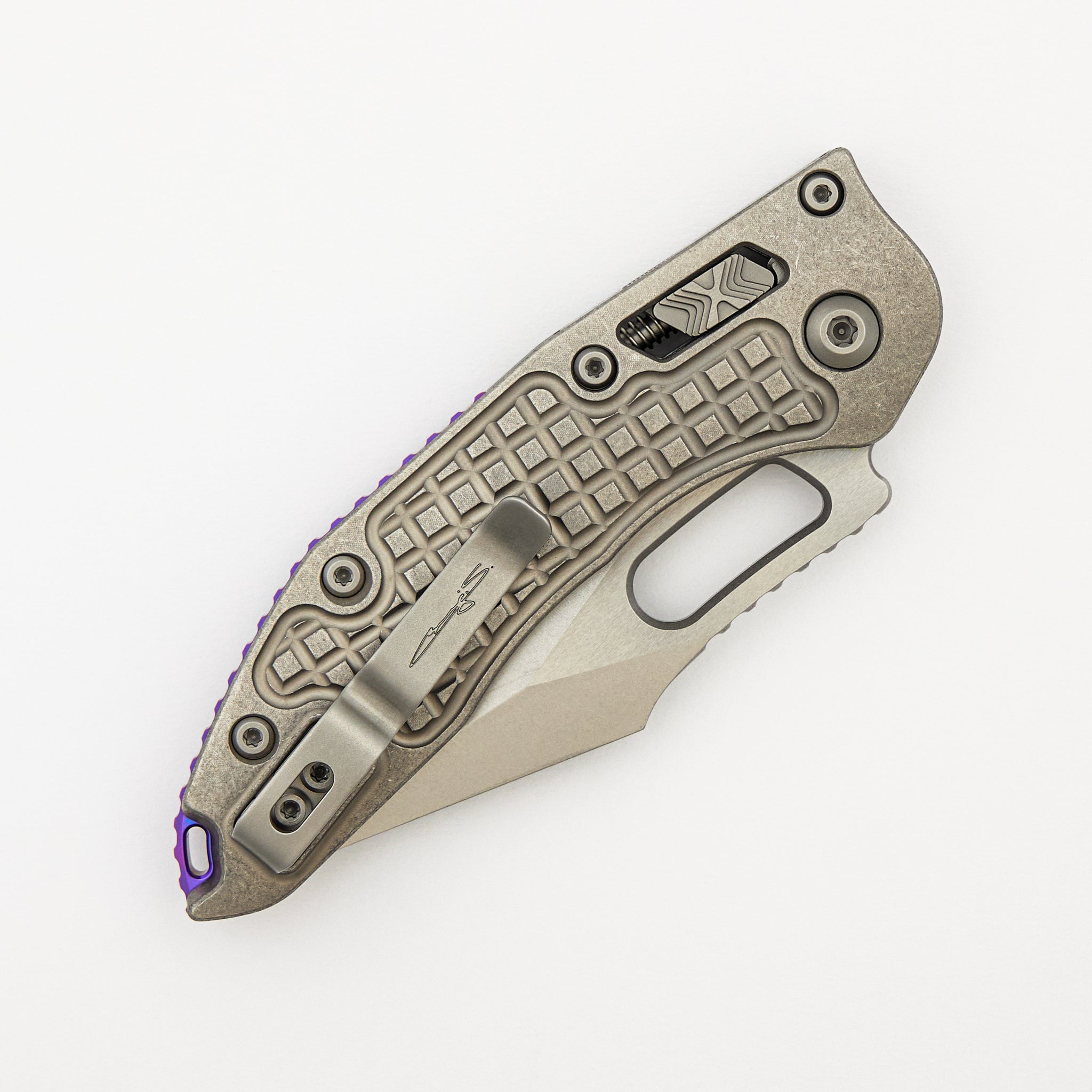 "Marfione Select" Stitch - RAM-LOK Stonewash Finish Frag Pattern Titanium W/ Purple Titanium Accent 169RL-10FRMS3
