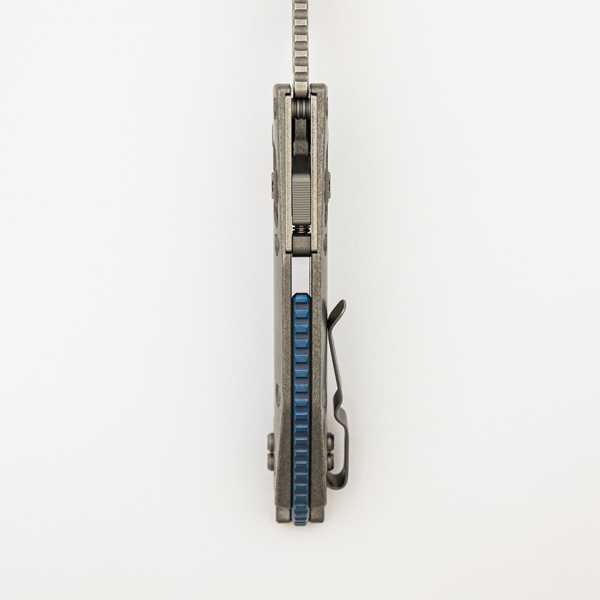 "Marfione Select" Stitch - RAM-LOK Stonewash Finish Slab Side Titanium W/ Blue Titanium Accent 169RL-10MS2