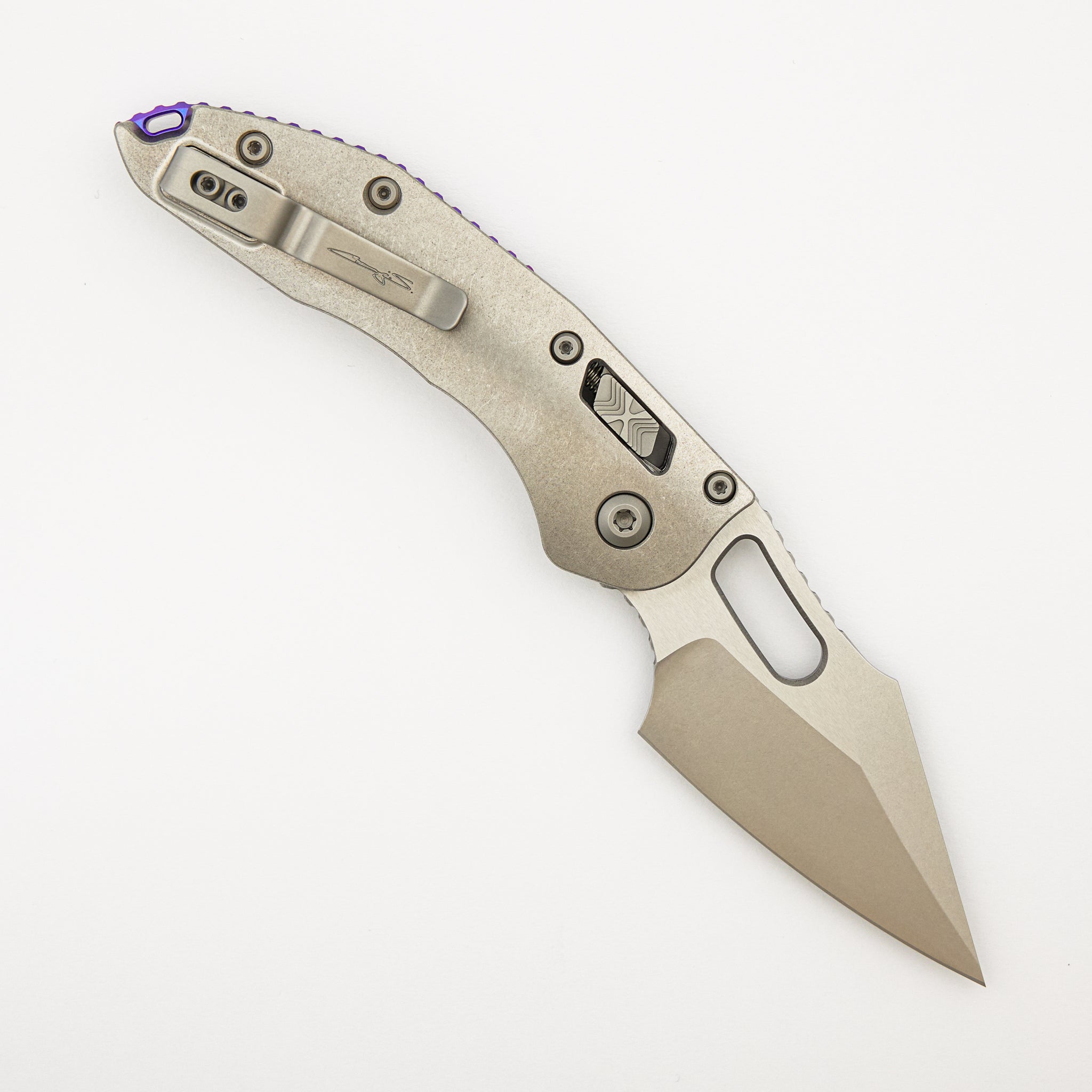 "Marfione Select" Stitch - RAM-LOK Stonewash Finish Slab Side Titanium W/ Purple Titanium Accent 169RL-10MS3