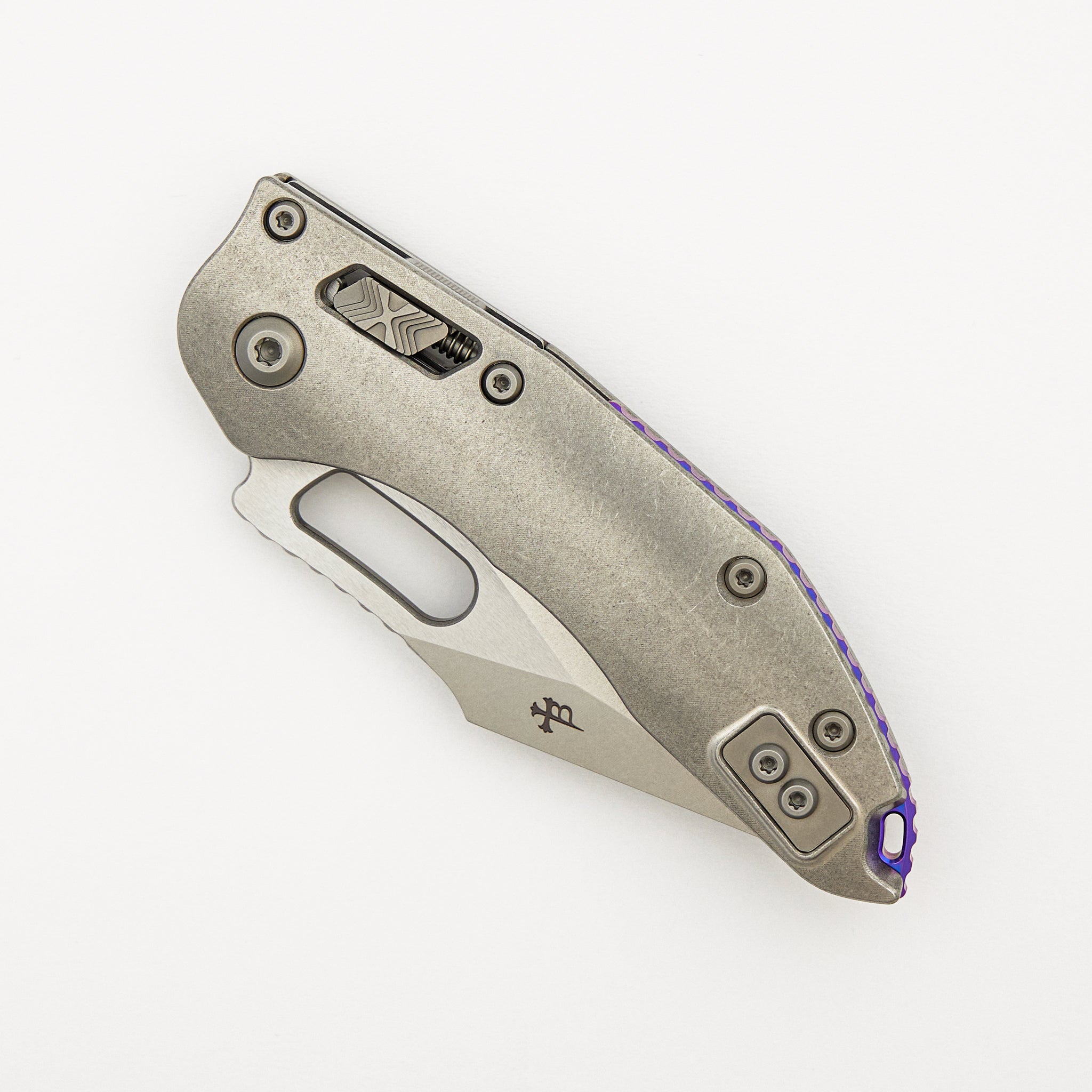 "Marfione Select" Stitch - RAM-LOK Stonewash Finish Slab Side Titanium W/ Purple Titanium Accent 169RL-10MS3