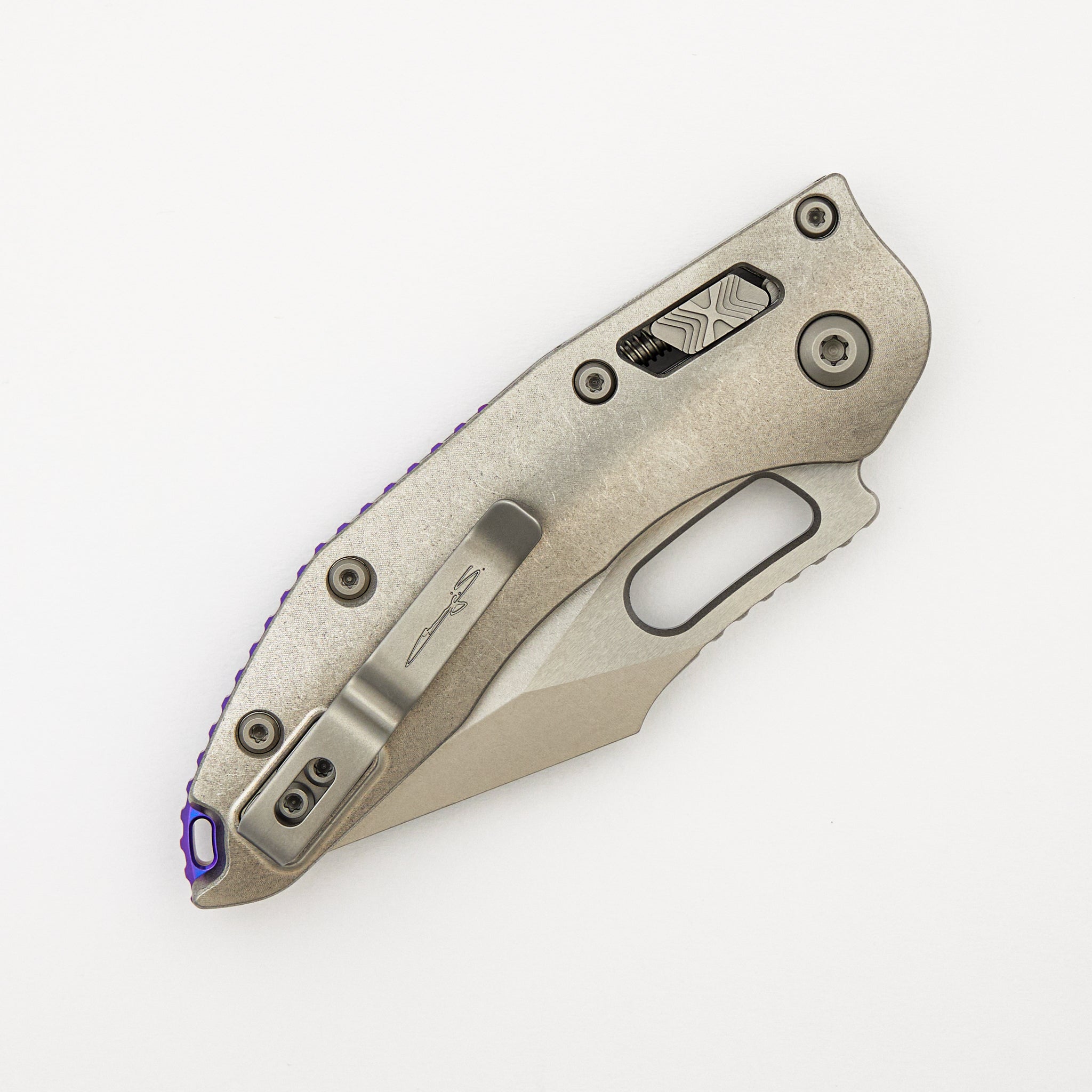 "Marfione Select" Stitch - RAM-LOK Stonewash Finish Slab Side Titanium W/ Purple Titanium Accent 169RL-10MS3