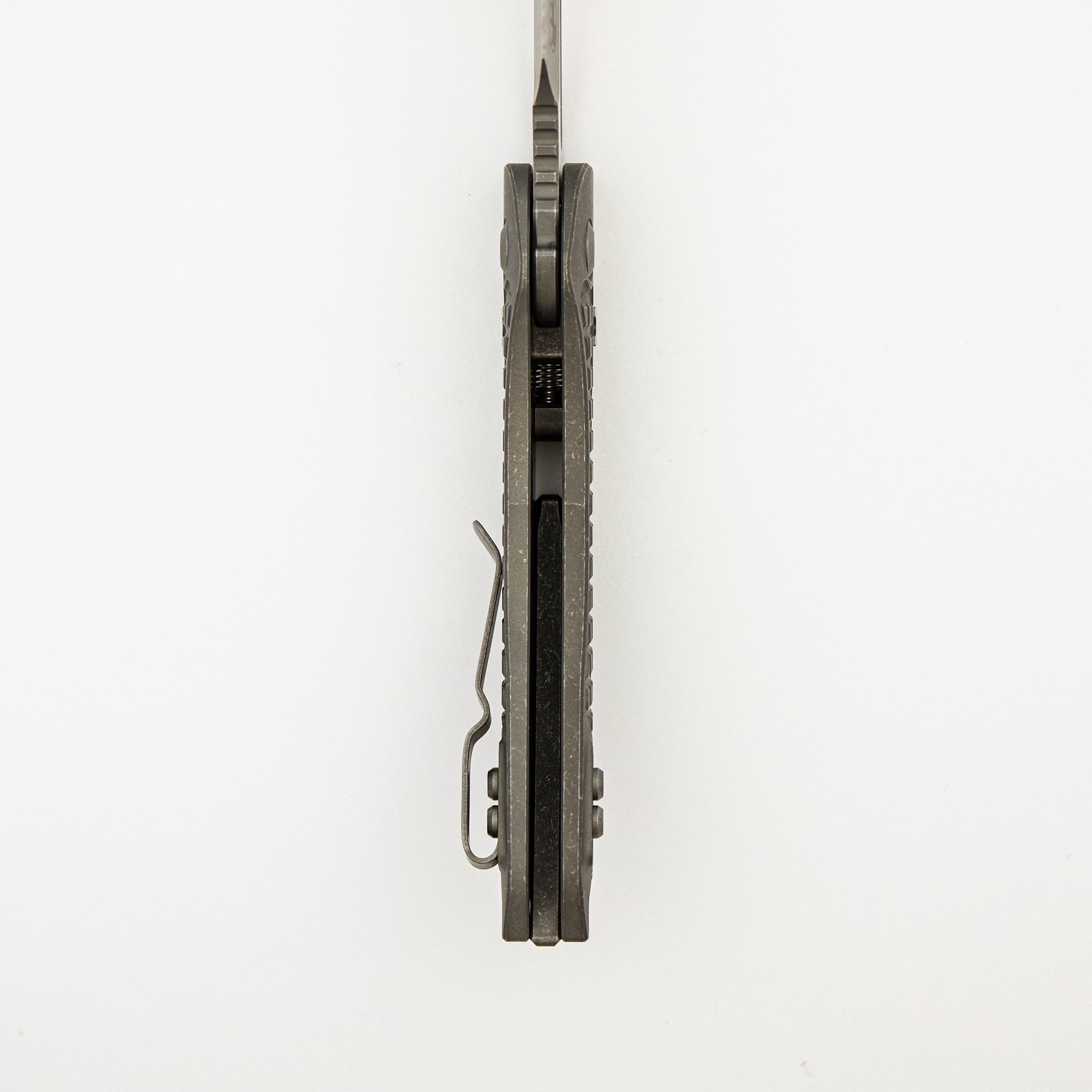 "Marfione Select" Stitch - RAM-LOK Full Serrated Apocalyptic Finish Frag Pattern Titanium 169RL-12APFRMS1