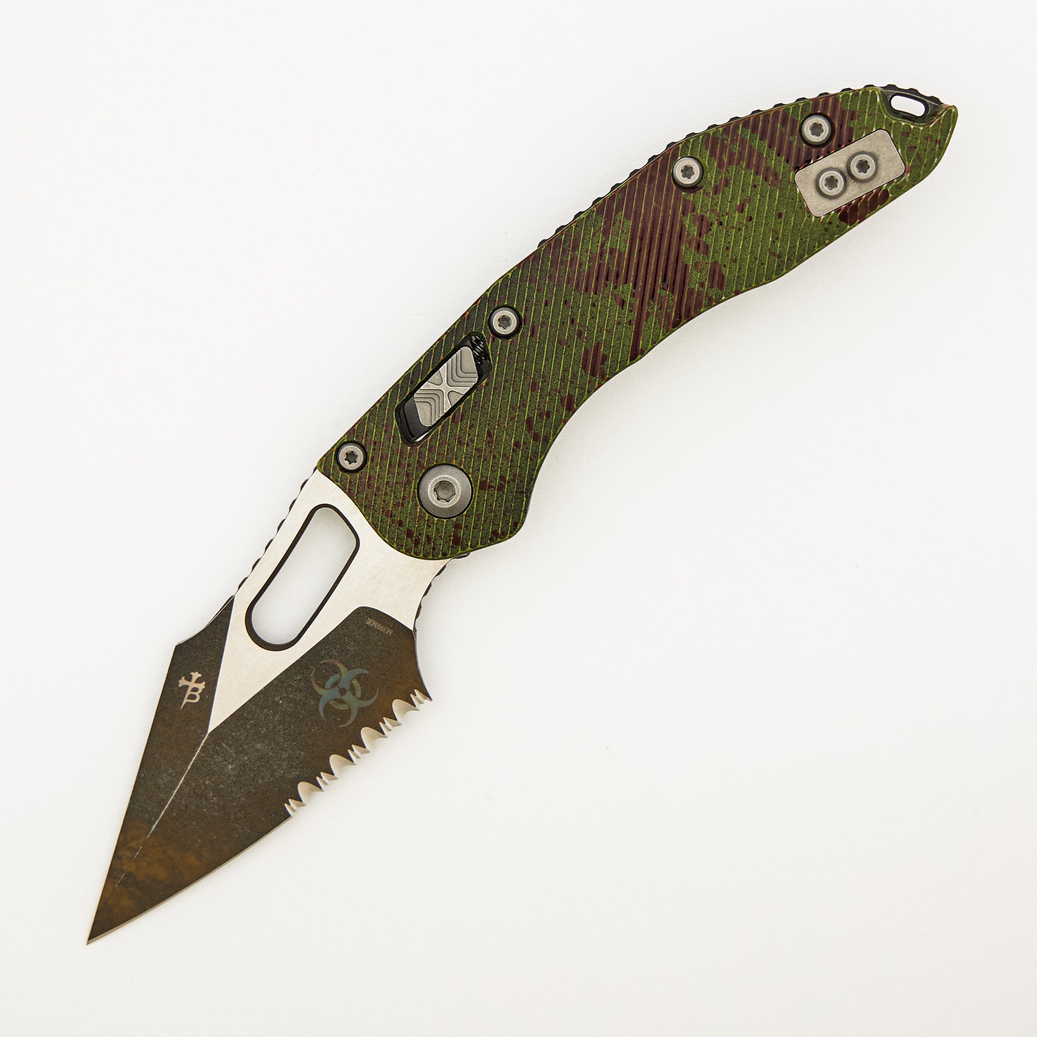 "Signature Series" Stitch – RAM-LOK S/E Outbreak Fluted Partial Serrated 169RL-2 FLOBS (Borka Blades Design)