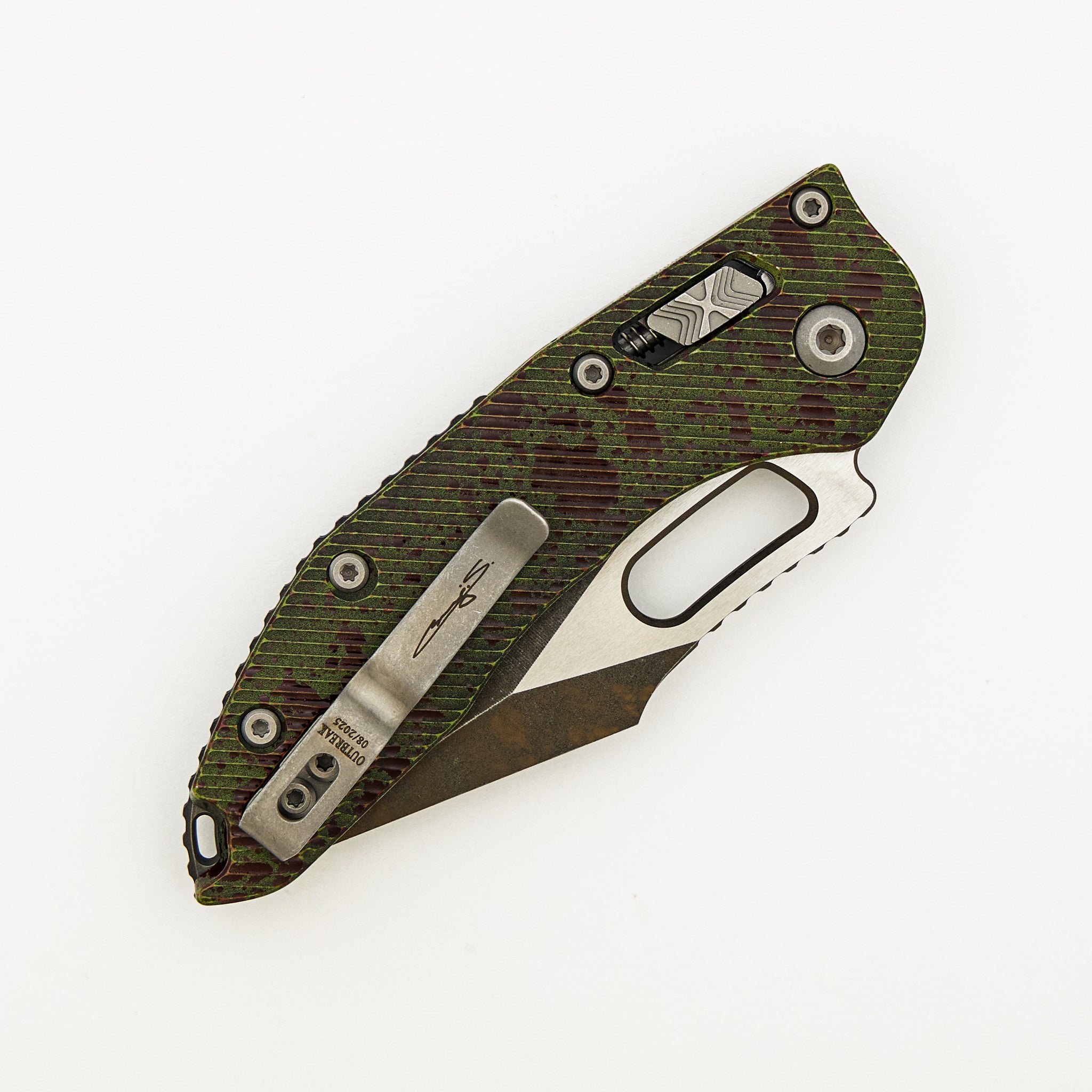"Signature Series" Stitch – RAM-LOK S/E Outbreak Fluted Partial Serrated 169RL-2 FLOBS (Borka Blades Design)
