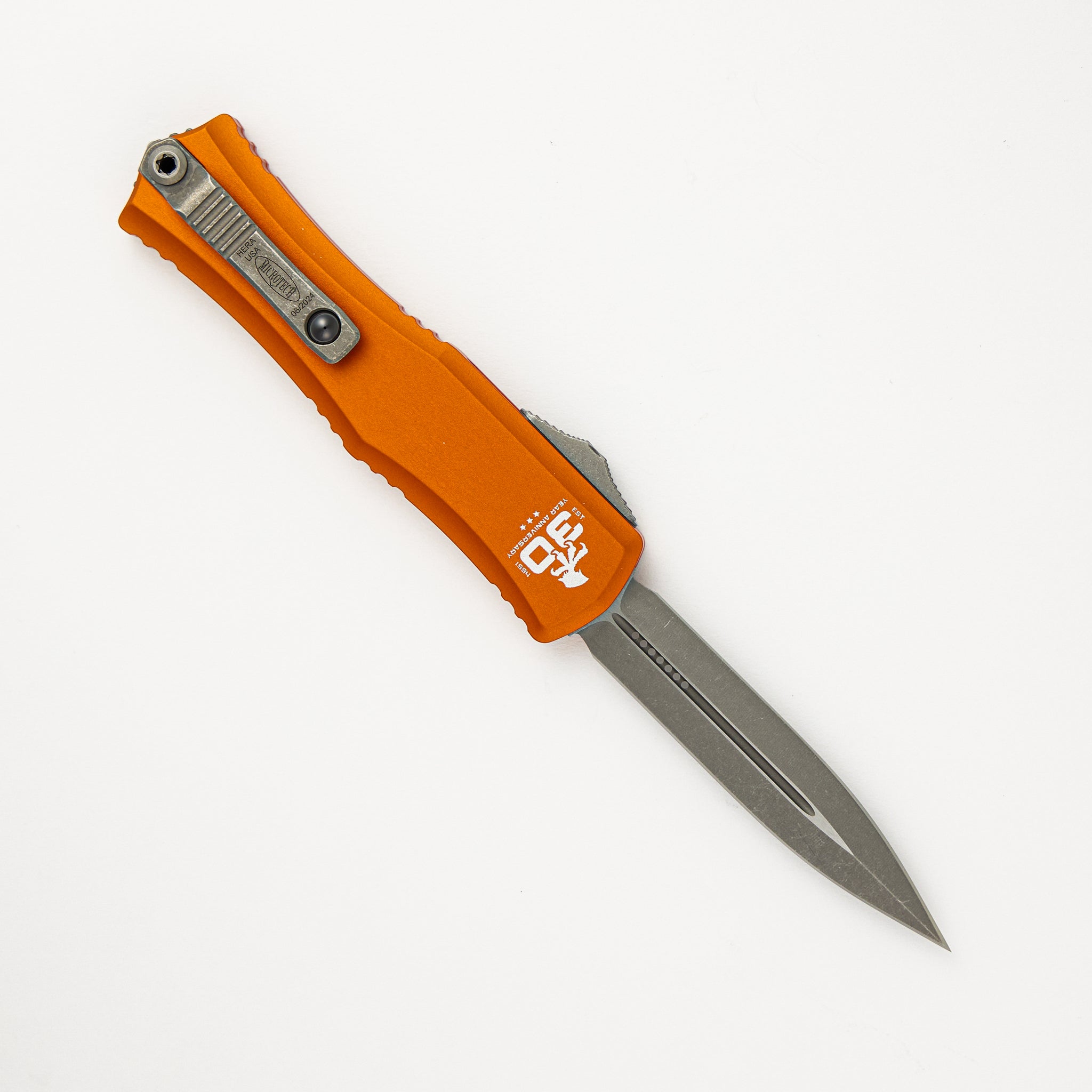 Microtech Mini Hera II D/E 30th Anniversary Orange Apocalyptic Standard 1702M-10 APOR 30