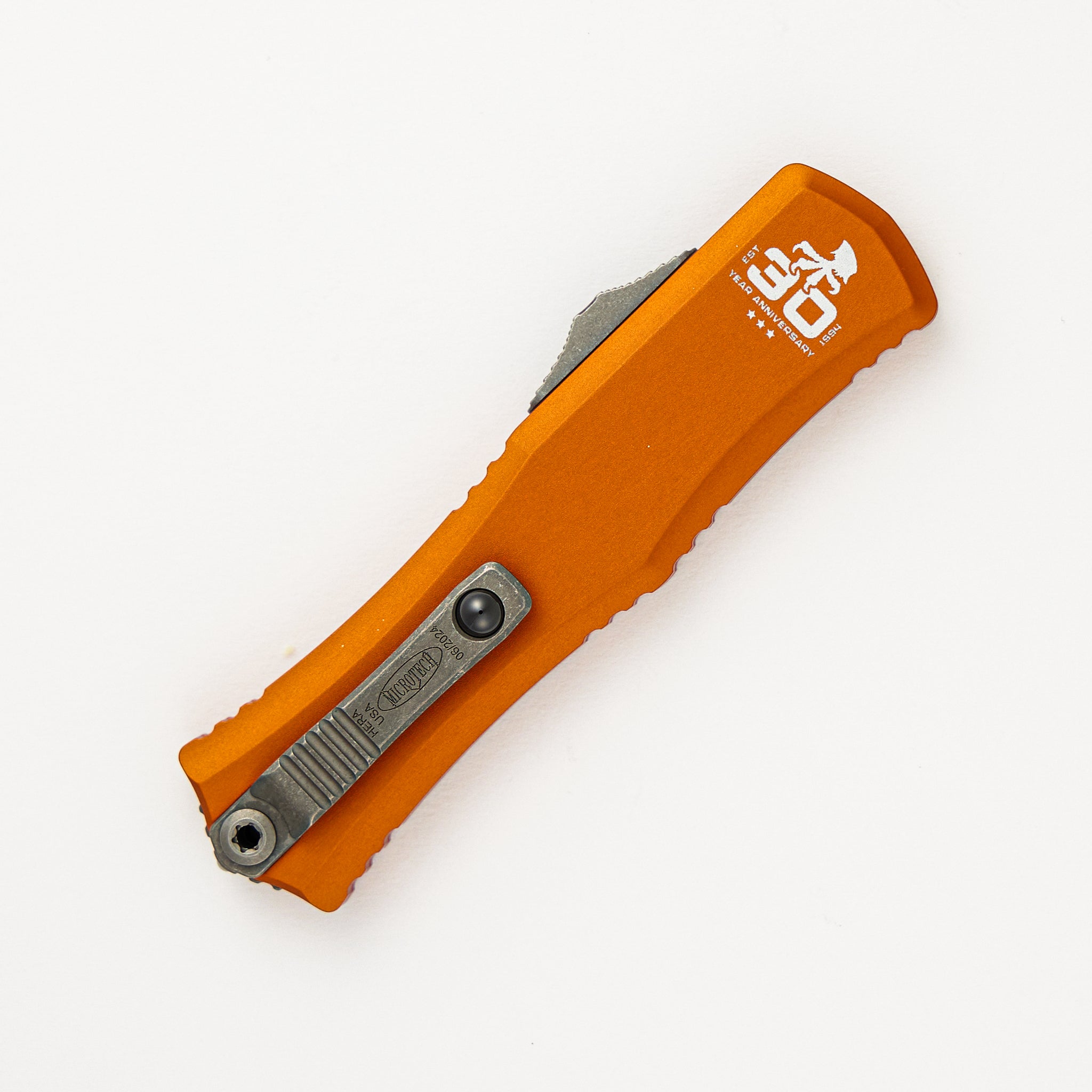 Microtech Mini Hera II D/E 30th Anniversary Orange Apocalyptic Standard 1702M-10 APOR 30