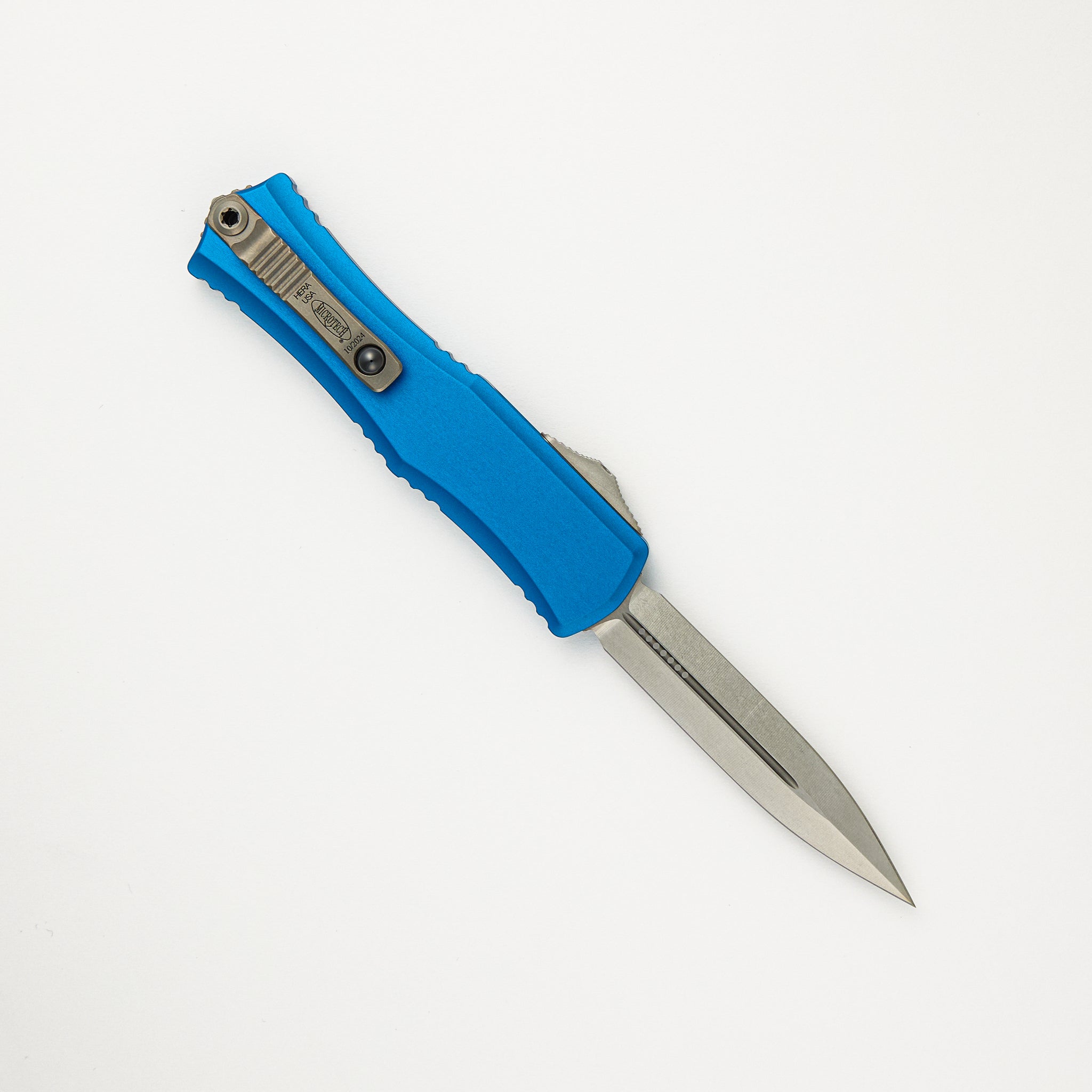 Microtech Mini Hera II D/E Blue Stonewash Standard 1702M-10BL