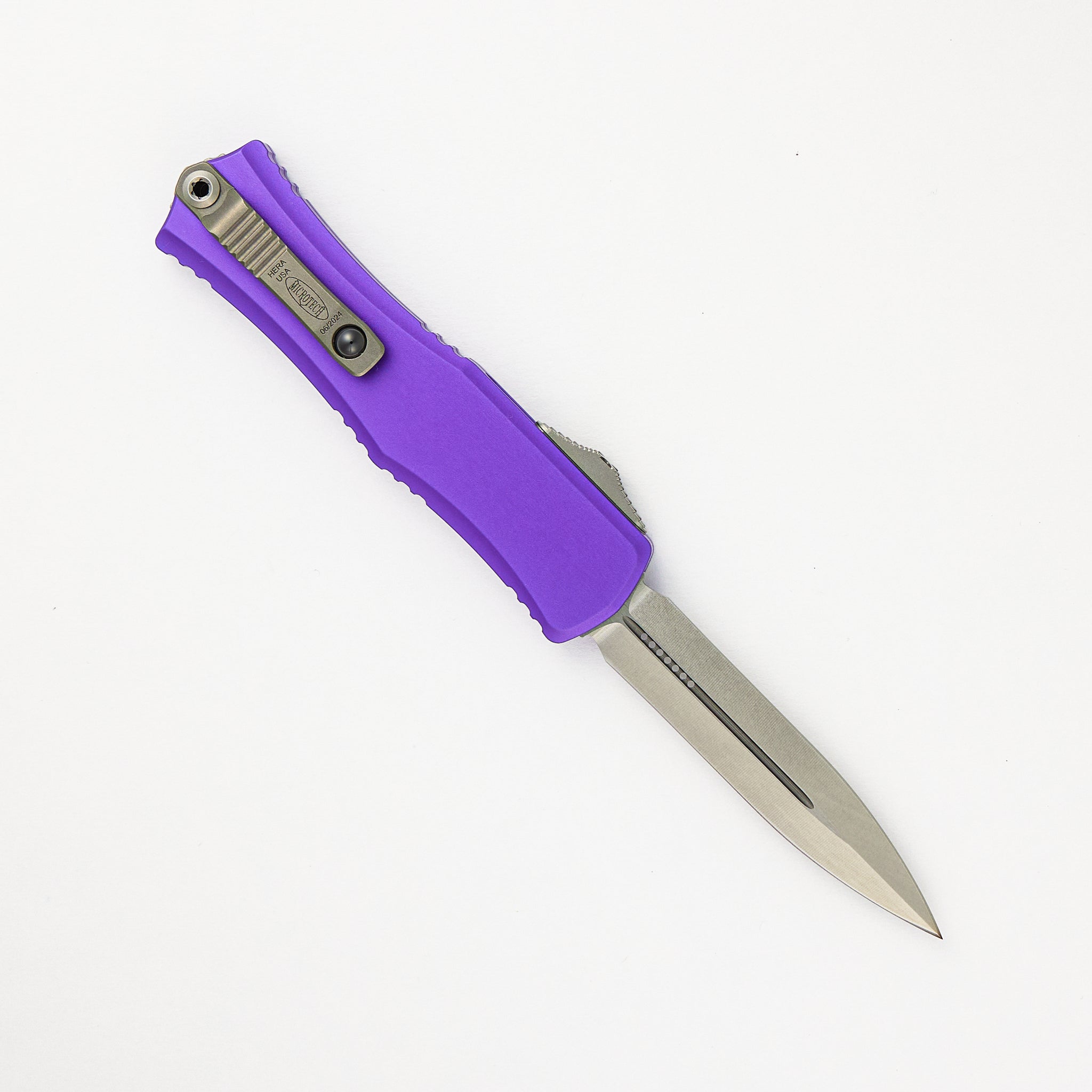 Microtech Mini Hera II D/E PURPLE STONEWASH Standard 1702M-10 PU