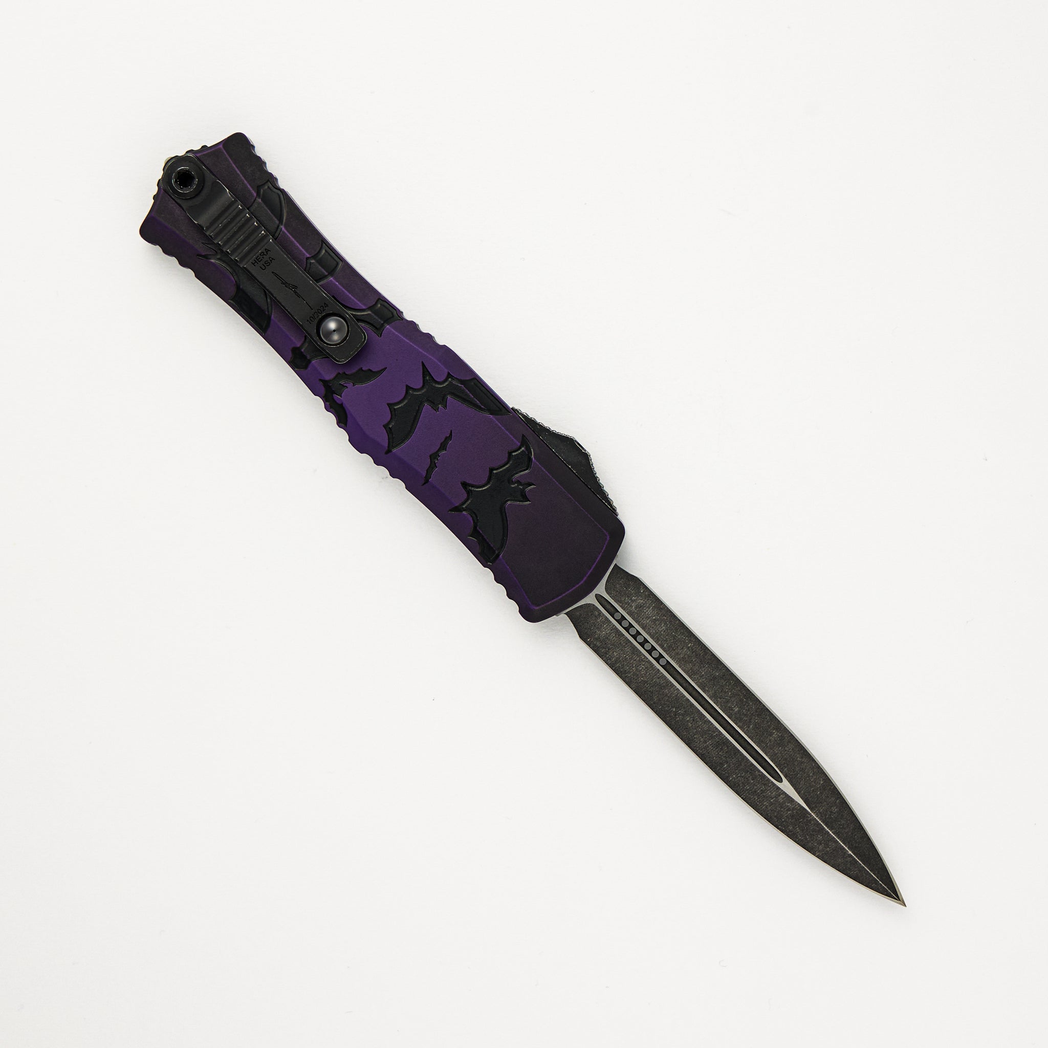 Microtech Mini Hera II D/E Signature Series Bats Standard 1702M-1 HWBAS