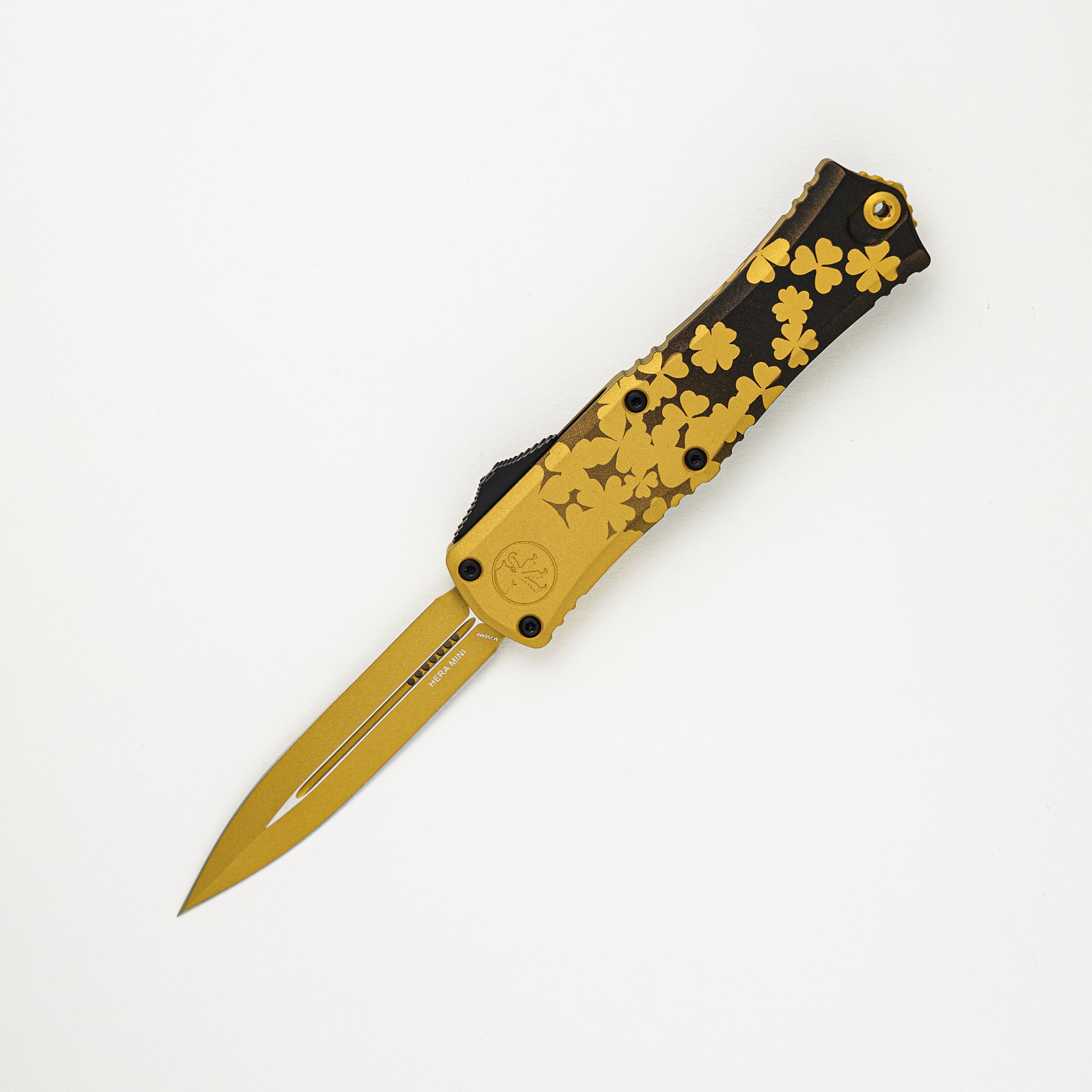 Microtech Hera II Mini D/E Signature Series SPD Gold Standard 1702M-1 SPDGDS