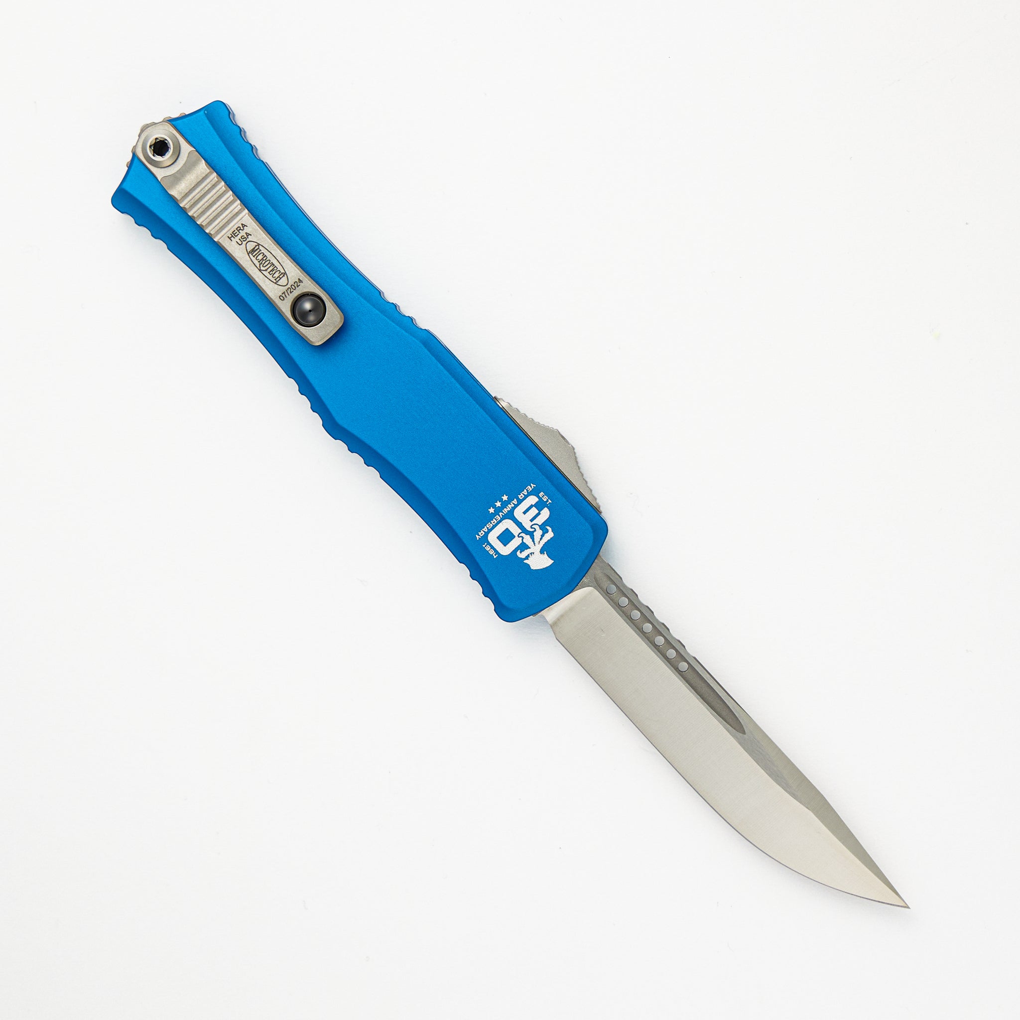 Microtech Mini Hera II S/E 30th Anniversary Blue Satin Standard 1703M-4 BL 30