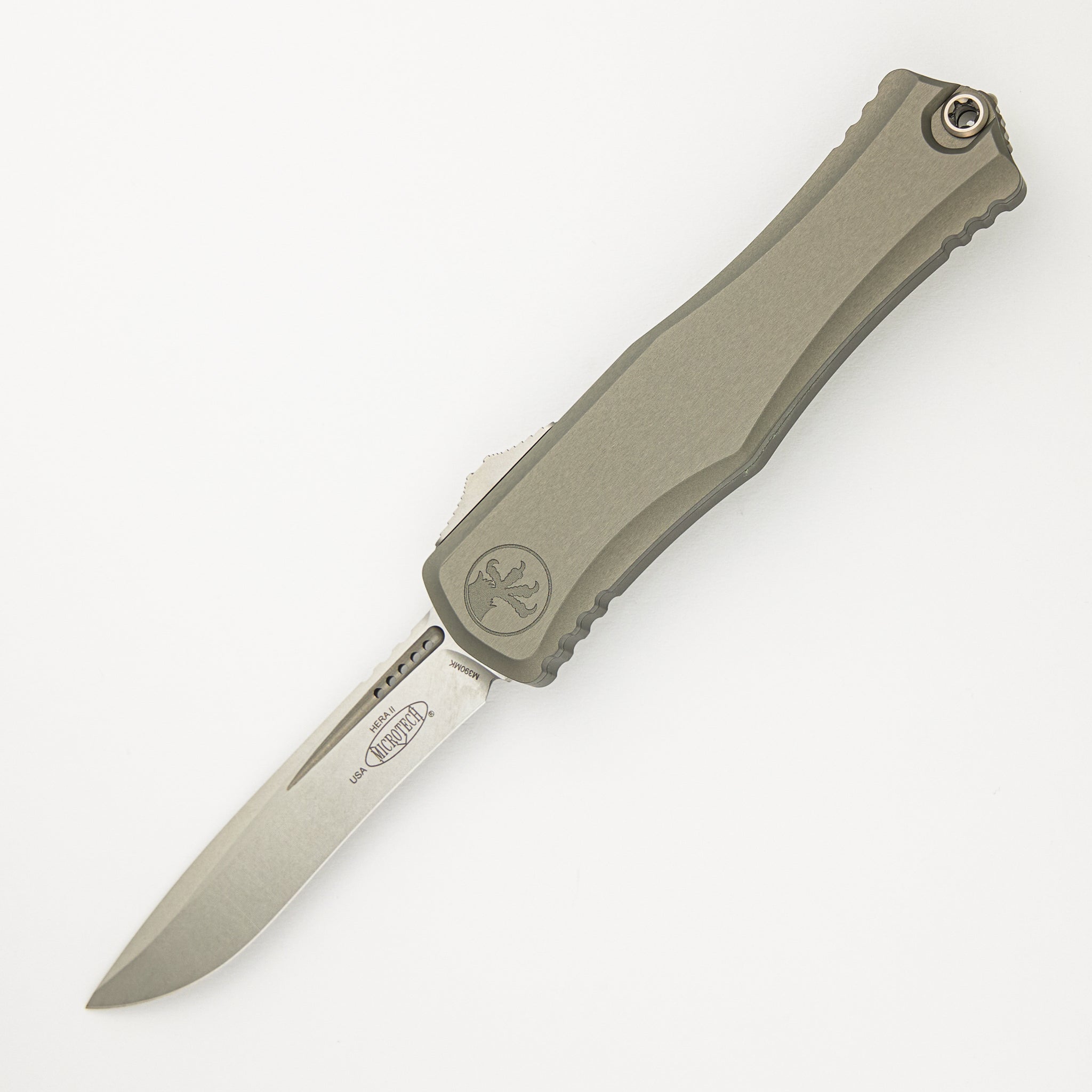 Microtech Hera II Recurve Natural Clear Stonewash Standard 1705-10 NC