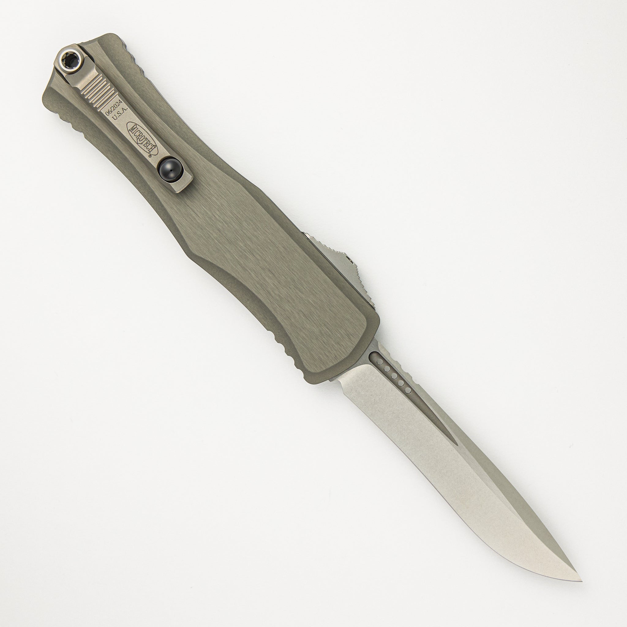 Microtech Hera II Recurve Natural Clear Stonewash Standard 1705-10 NC