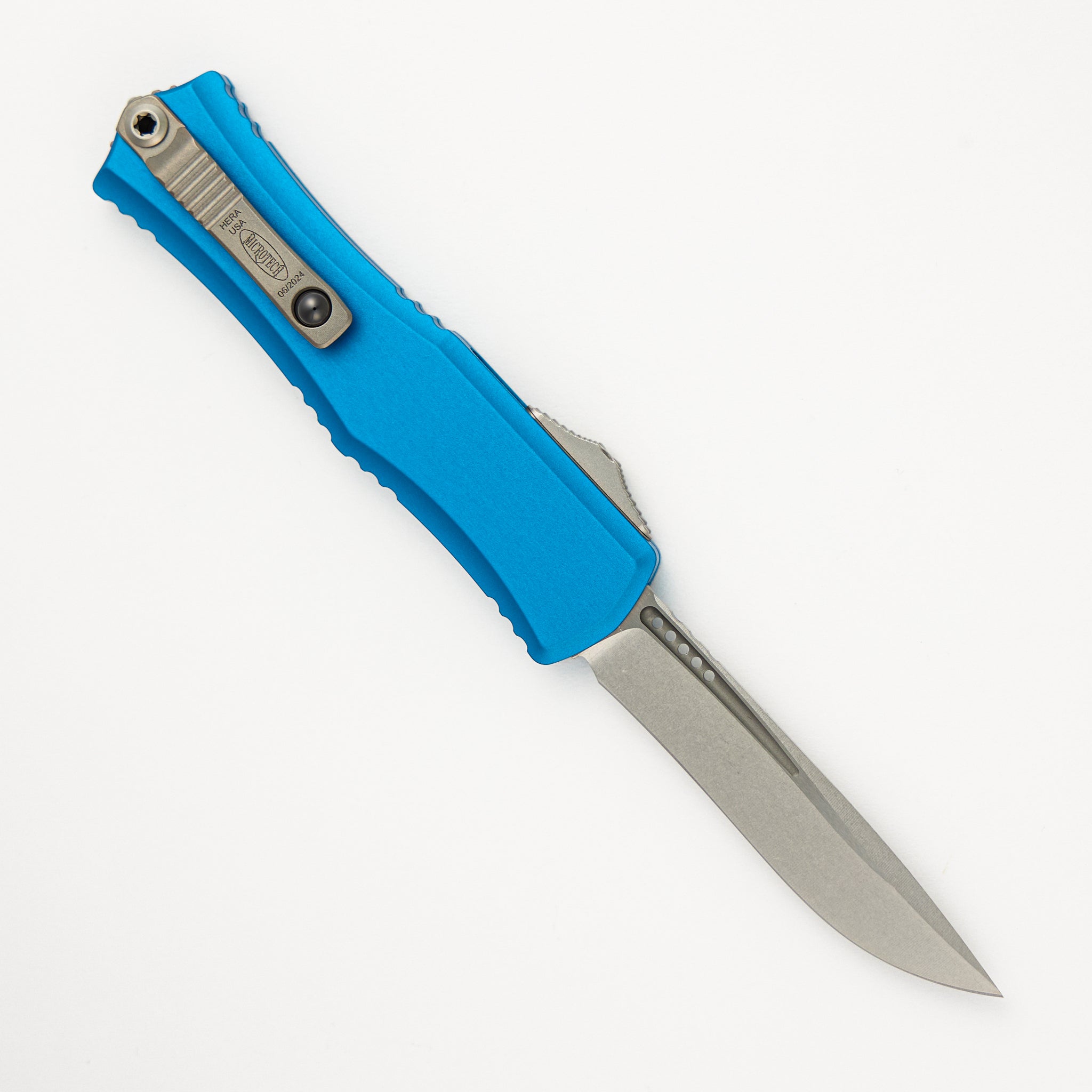 Microtech Hera II Mini Recurve Blue Stonewash Standard 1705M-10 BL