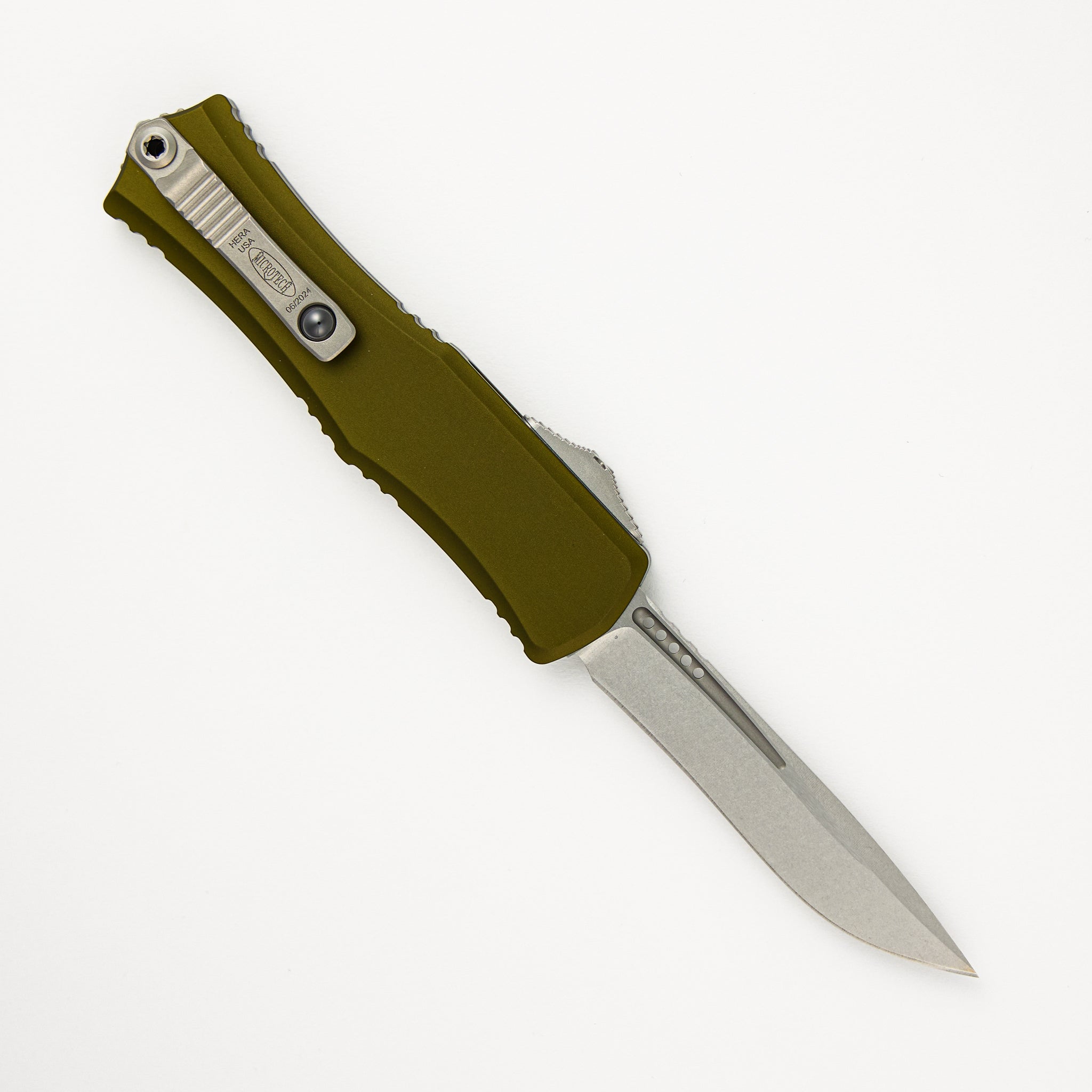 Microtech Hera II Mini Recurve OD Green Stonewash Standard 1705M-10 OD