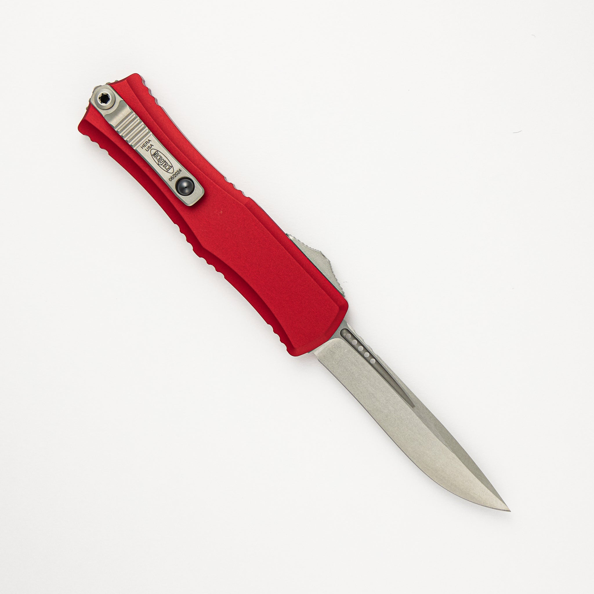 Microtech Hera II Mini Recurve Red Stonewash Standard 1705M-10 RD