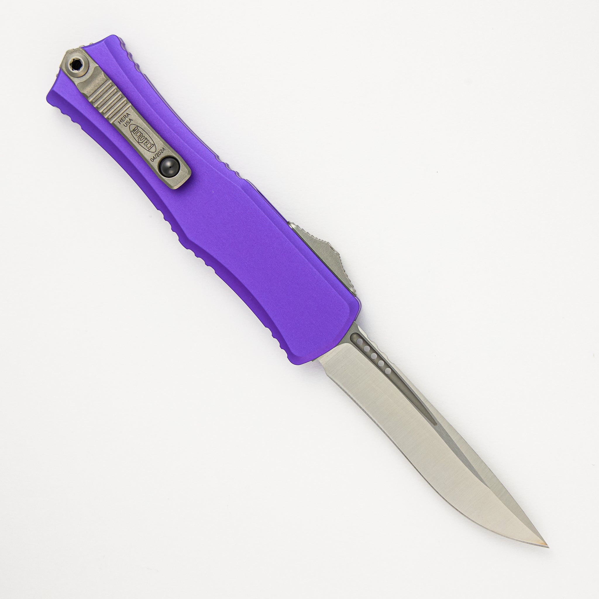 Microtech Hera II Mini Recurve Purple Satin Standard 1705M-4 PU