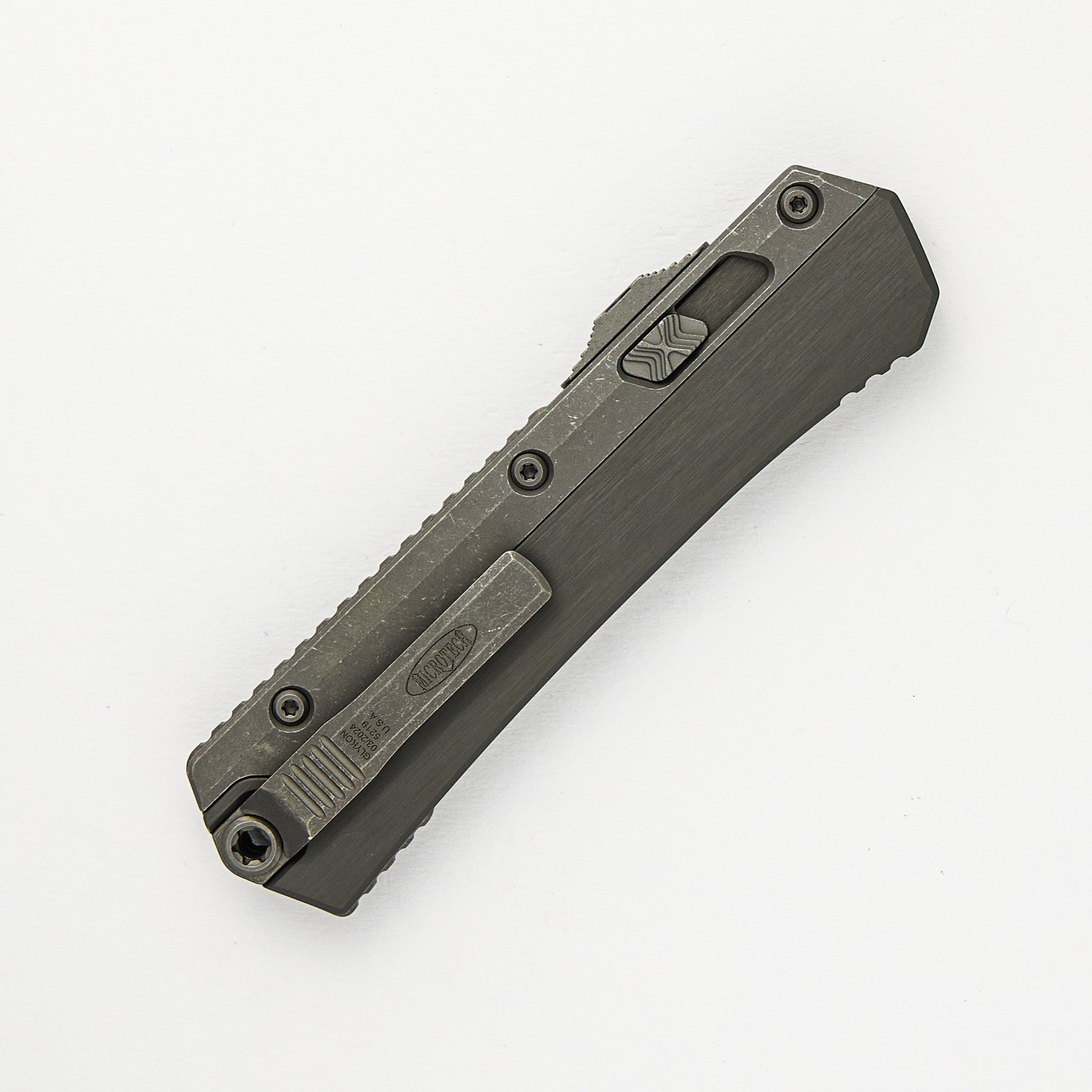 MICROTECH GLYKON BAYONET – NATURAL CLEAR APOCALYPTIC STANDARD AND OVERLAY NICKEL BORON INTERNALS 184-10 APNC