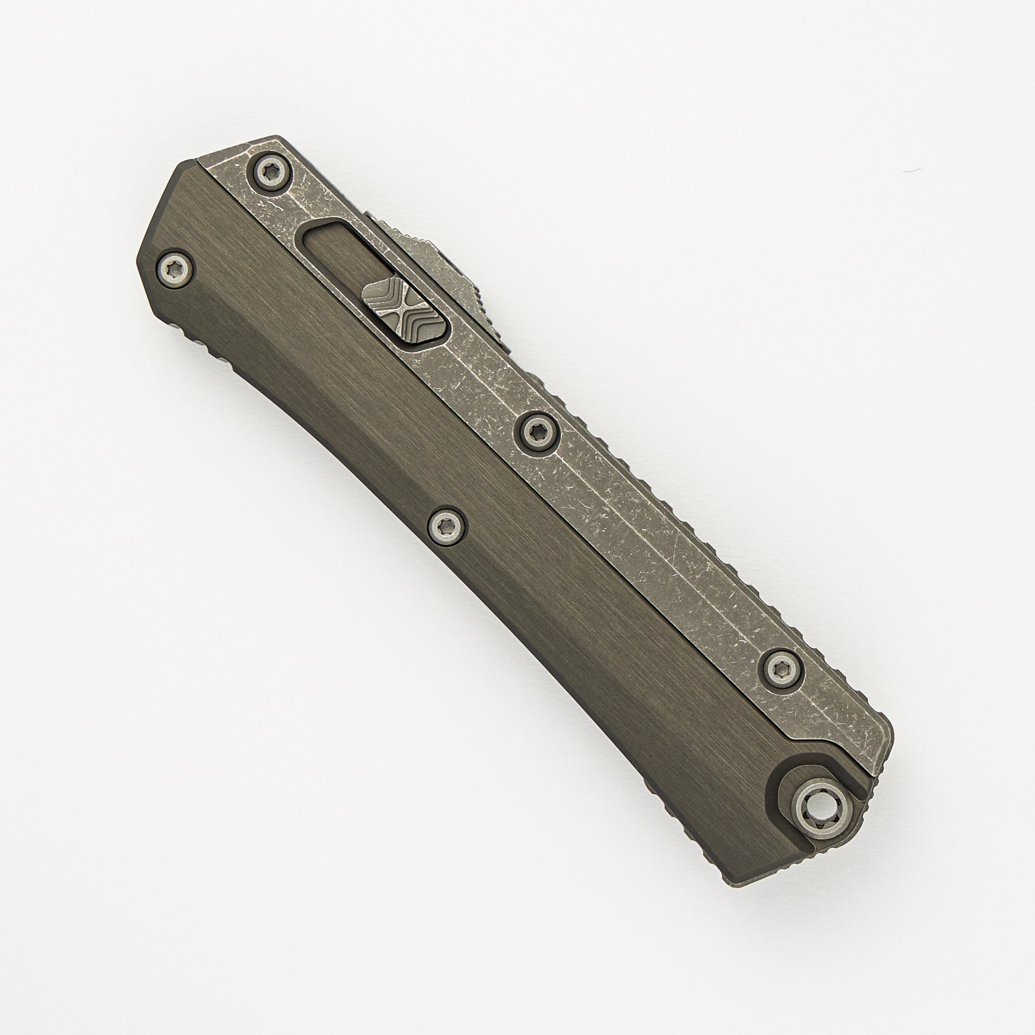 Microtech Glykon T/E Natural Clear Apocalyptic Standard Nickel Boron Internals 185-10 APNC