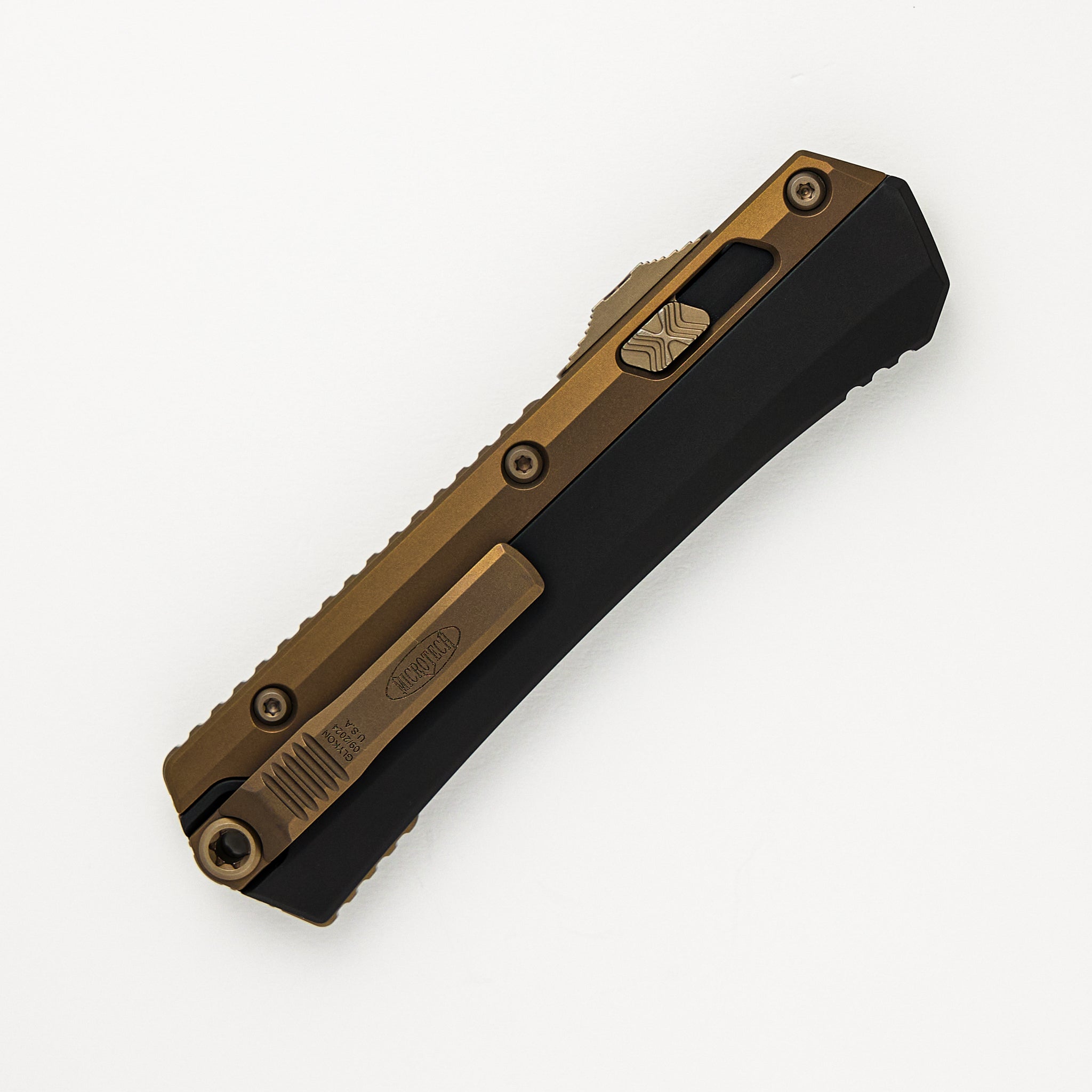 Microtech Glykon T/E Bronze Hardware Standard Nickel Boron Internals