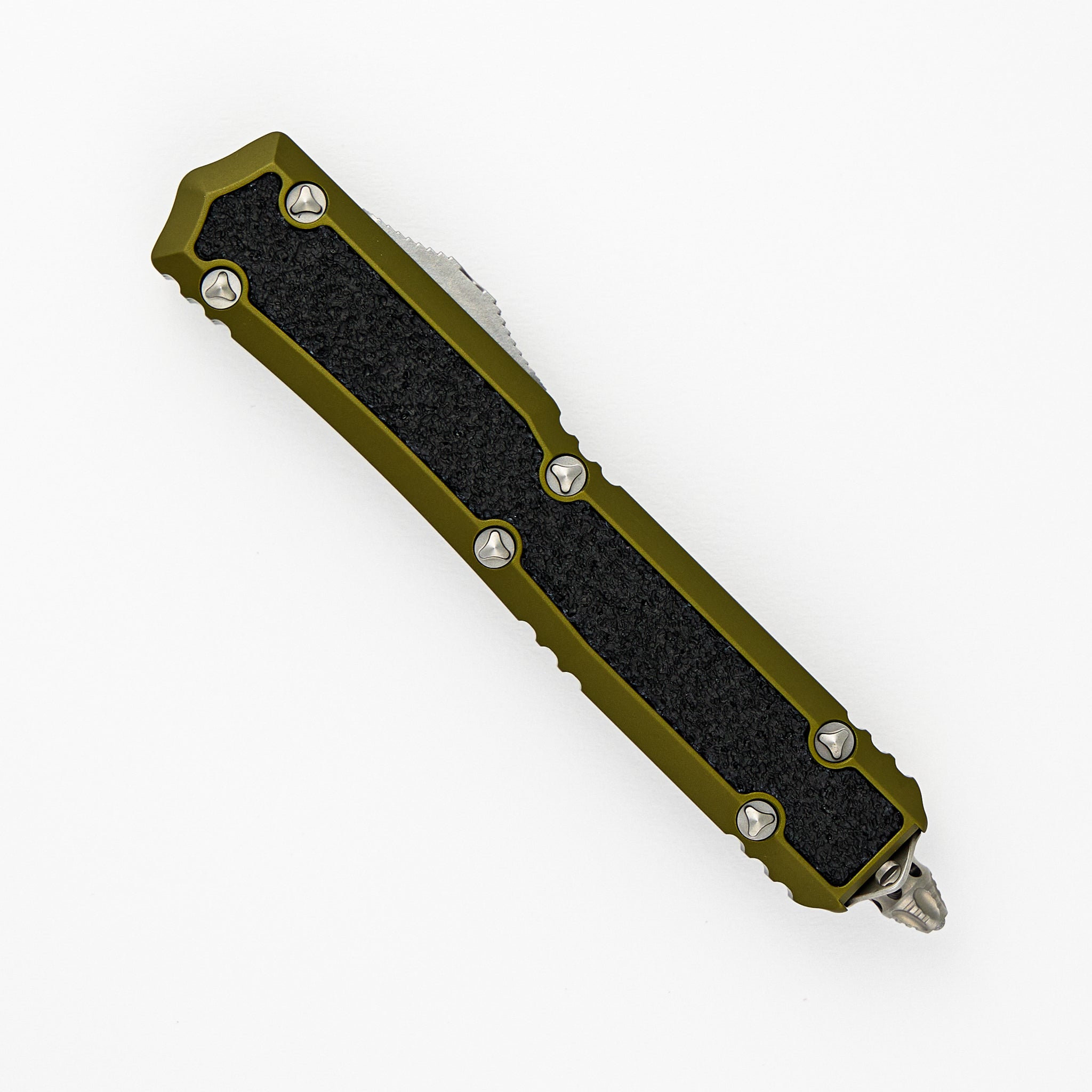 Microtech Makora D-E Signature Series OD Green Stonewash Standard Nickel Boron Internals 206-10 ODS