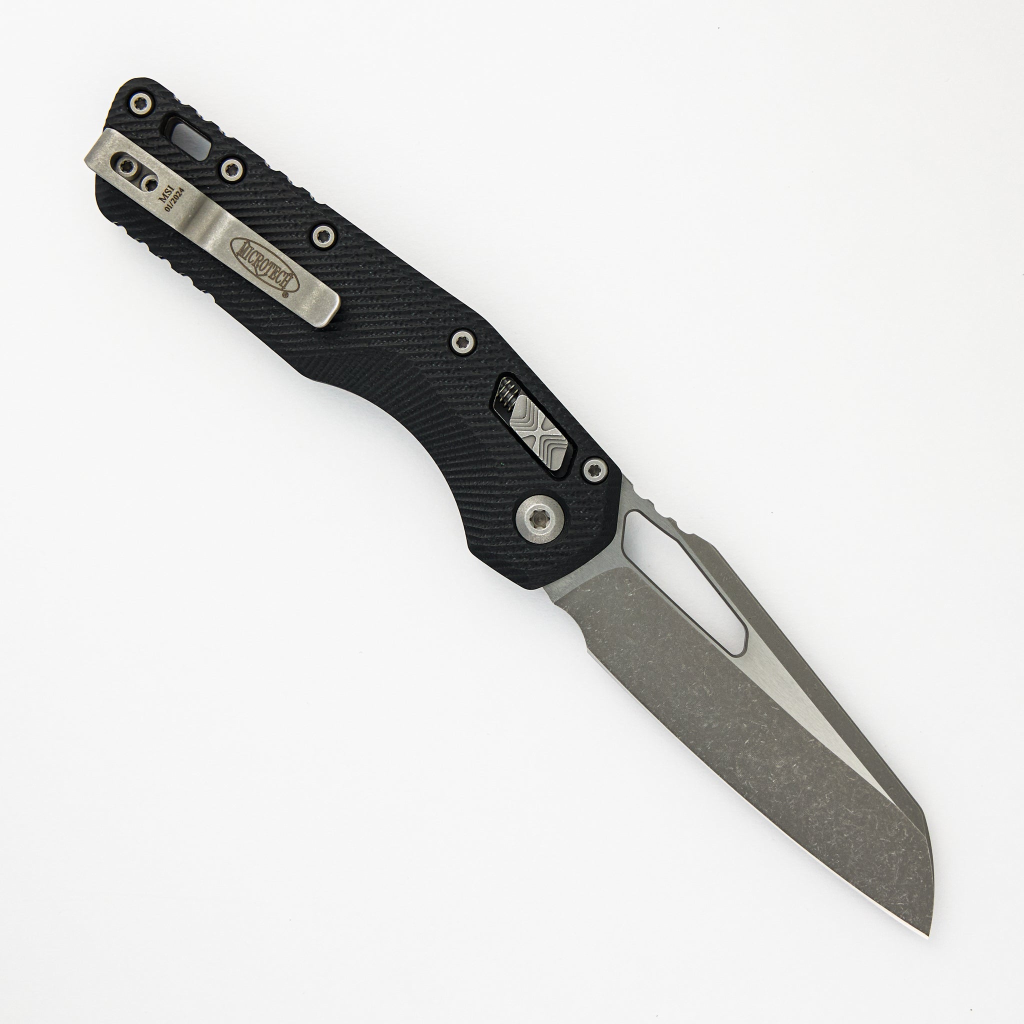 Microtech MSI S/E Fluted G-10 Black Apocalyptic Standard 210-10 APFLGTBK