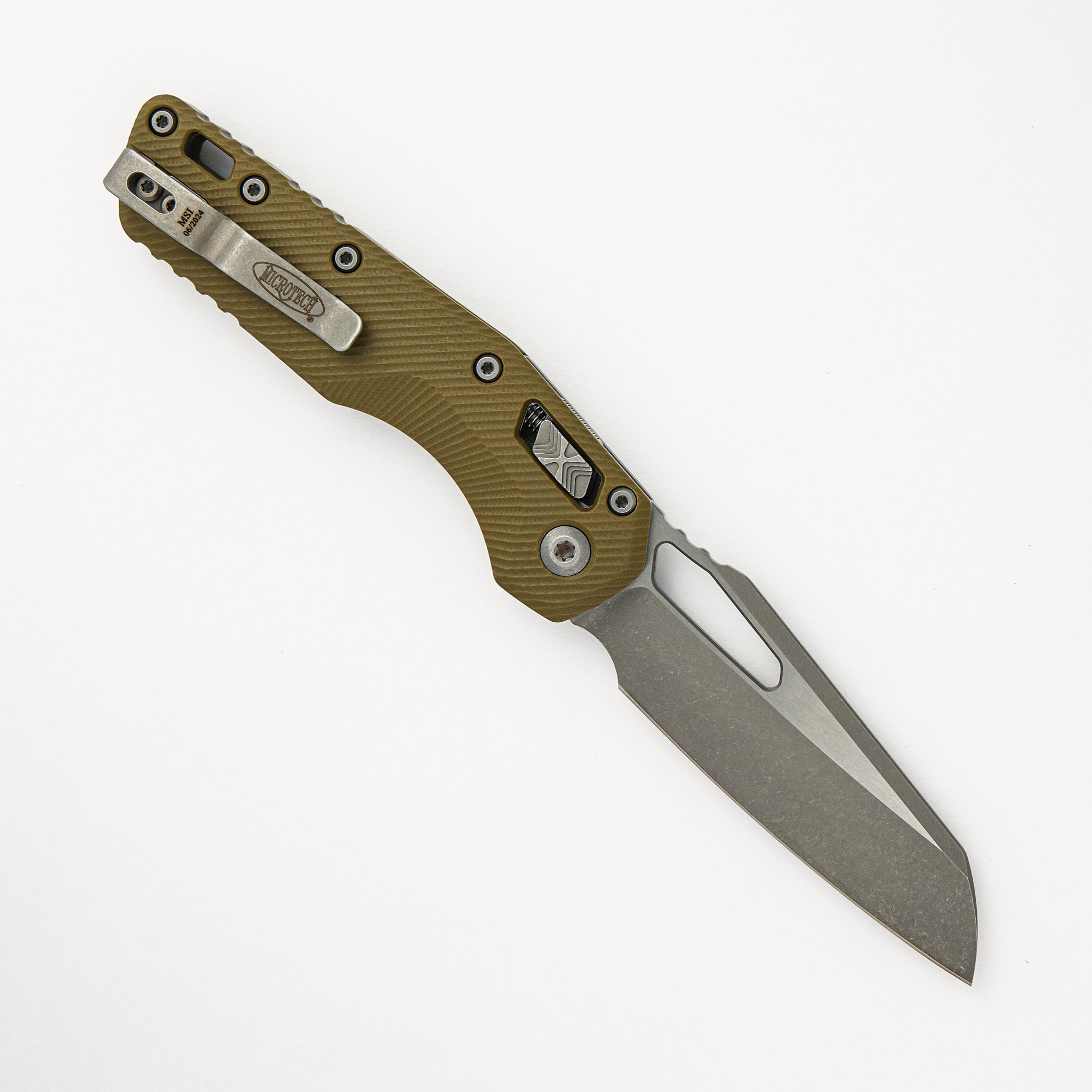 Microtech MSI S/E Fluted OD Green G10 Apocalyptic Standard 210-10 APFLGTOD