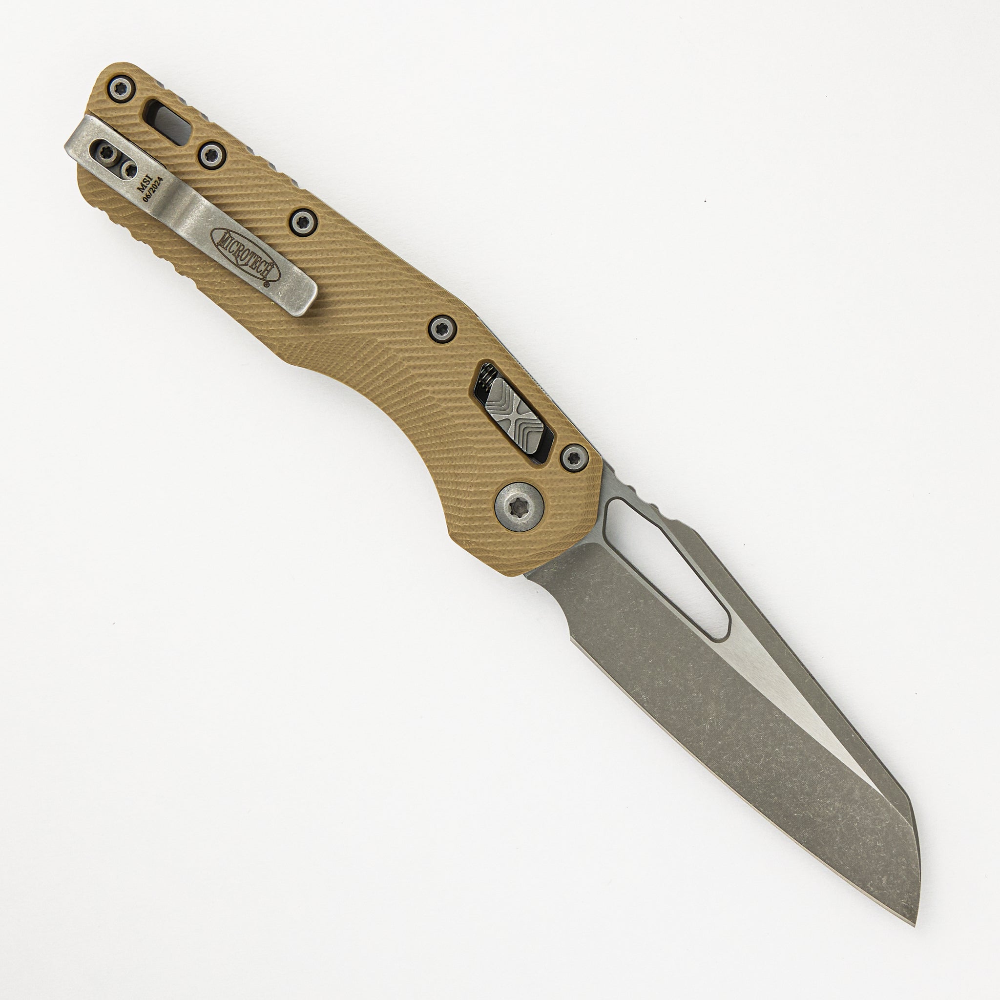 Microtech MSI S/E Fluted Tan G10 Apocalyptic Standard 210-10 APFLGTTA