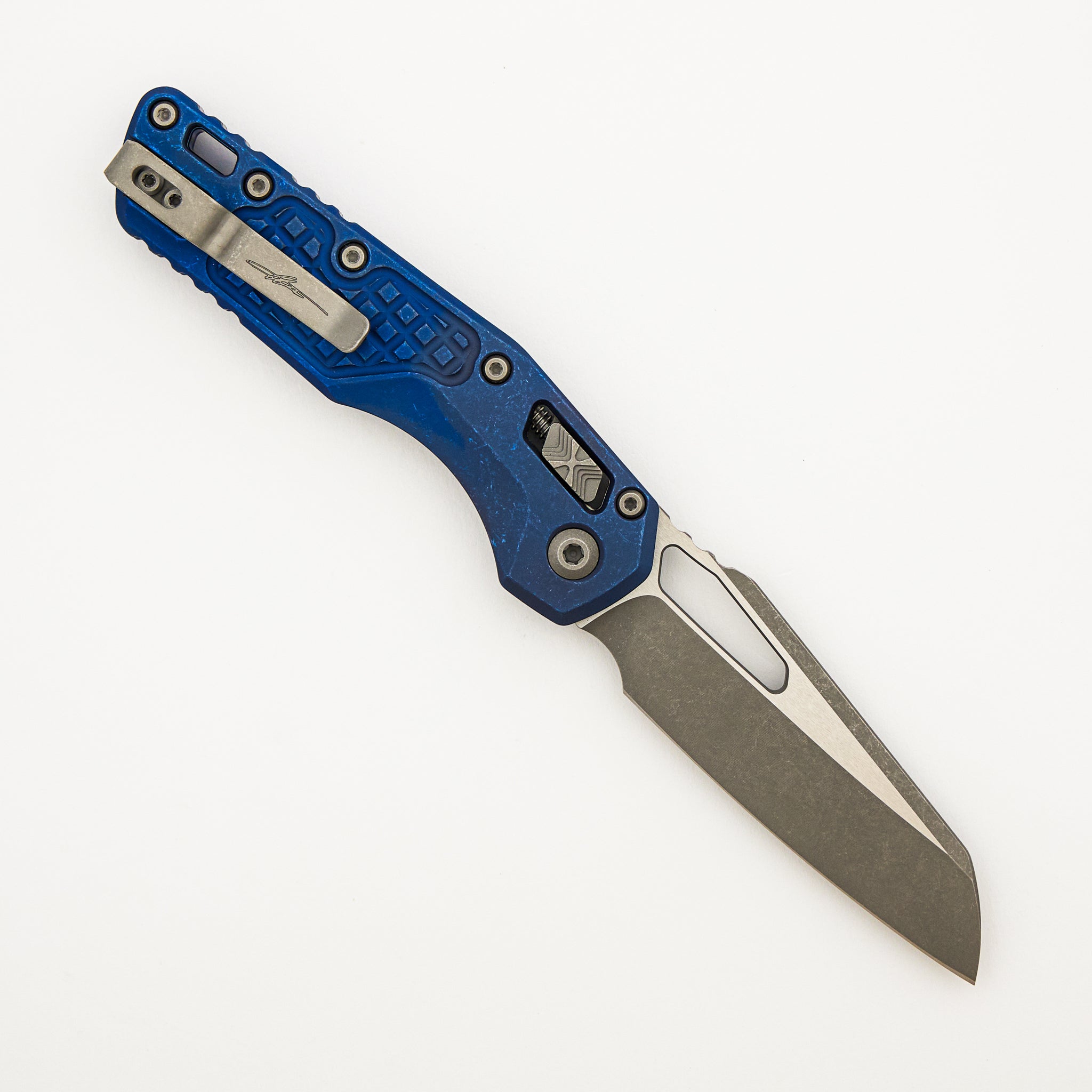 "Marfione Select" MSI - RAM-LOK - Apocalyptic Finish Antique Blue Anodized Frag Pattern Titanium W/ Blue Accent 210-10APFRMS2