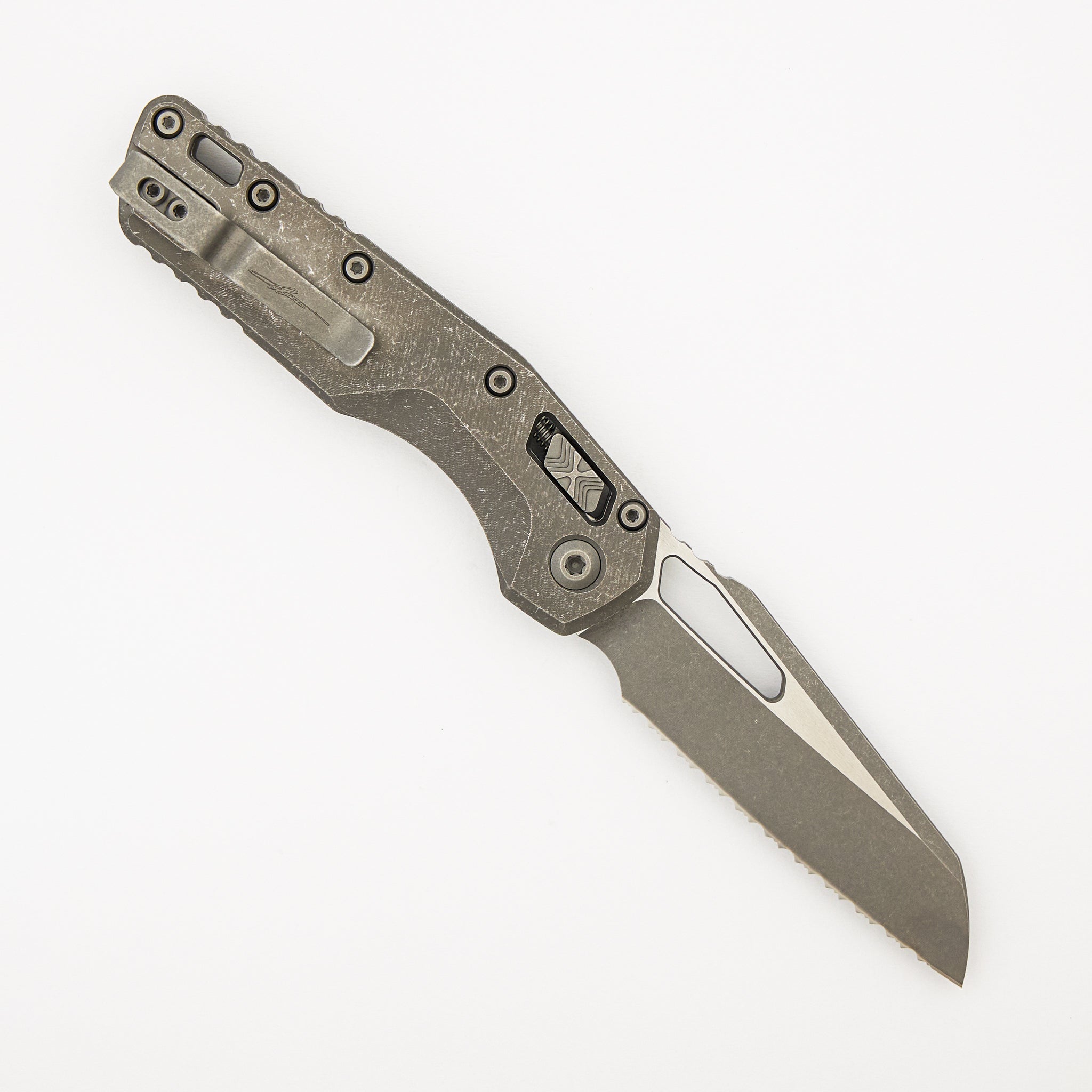 "Marfione Select" MSI - RAM-LOK - Full Serrated Apocalyptic Finish Slab Side Titanium 210-12APMS1