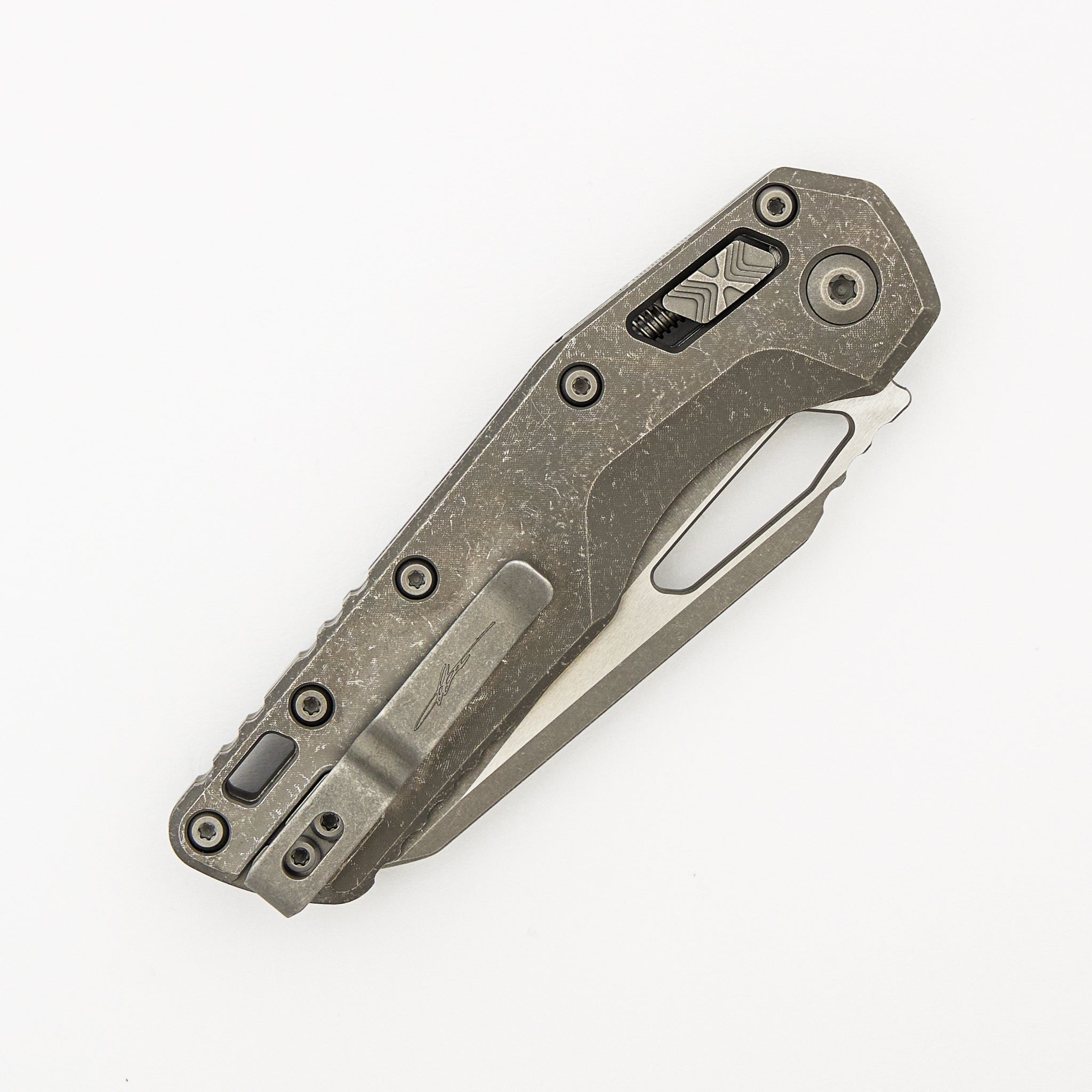 "Marfione Select" MSI - RAM-LOK - Full Serrated Apocalyptic Finish Slab Side Titanium 210-12APMS1