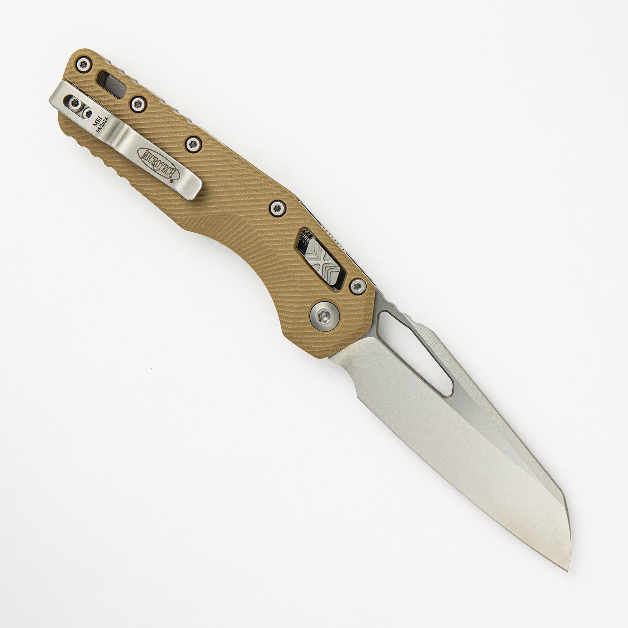 Microtech MSI S/E Fluted Tan G10 Stonewash Standard 210-10 FLGTTA