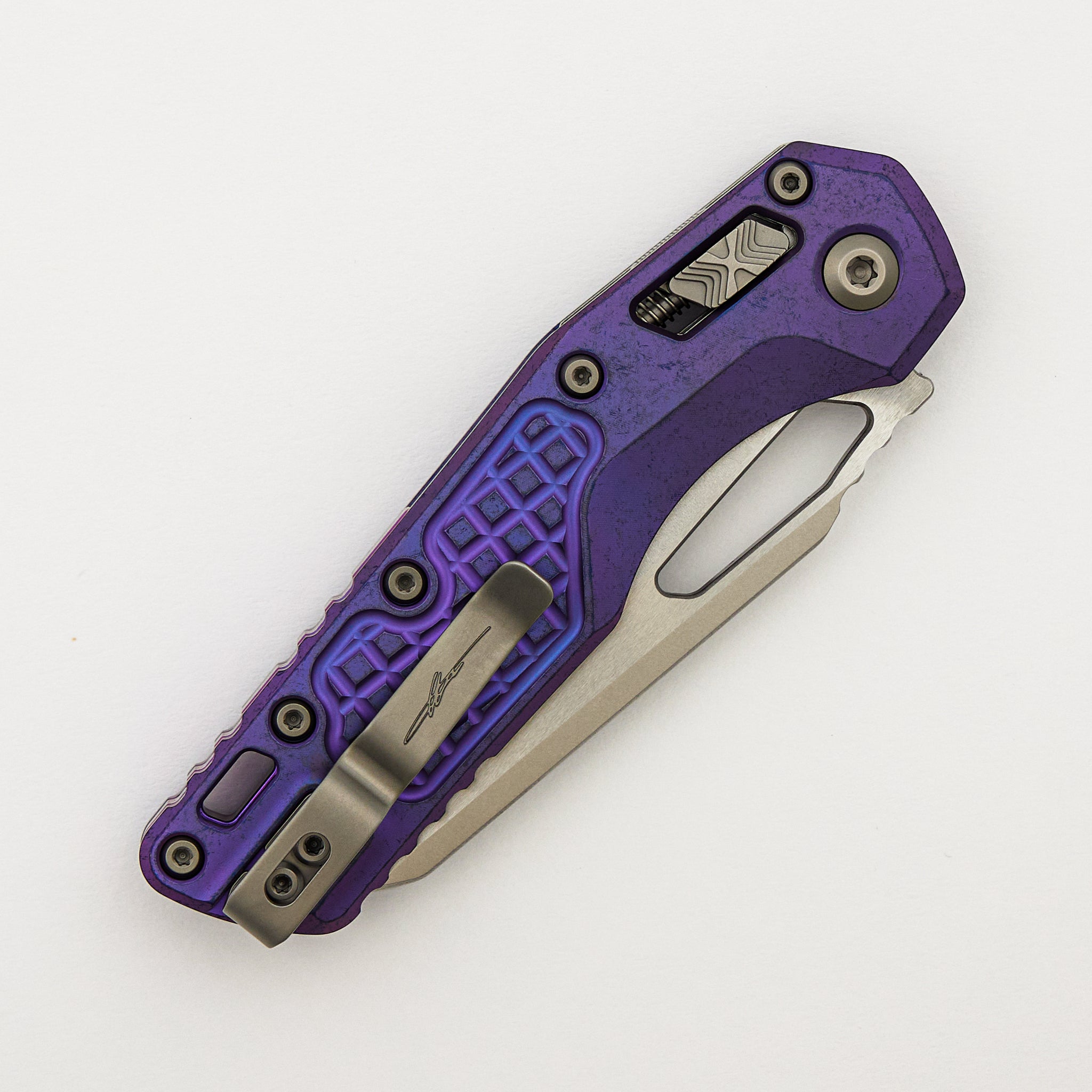 "Marfione Select" MSI - RAM-LOK - Stonewash Finish Purple Haze Anodized Frag Pattern Titanium W/ Purple Titanium Accent 210-10FRMS5