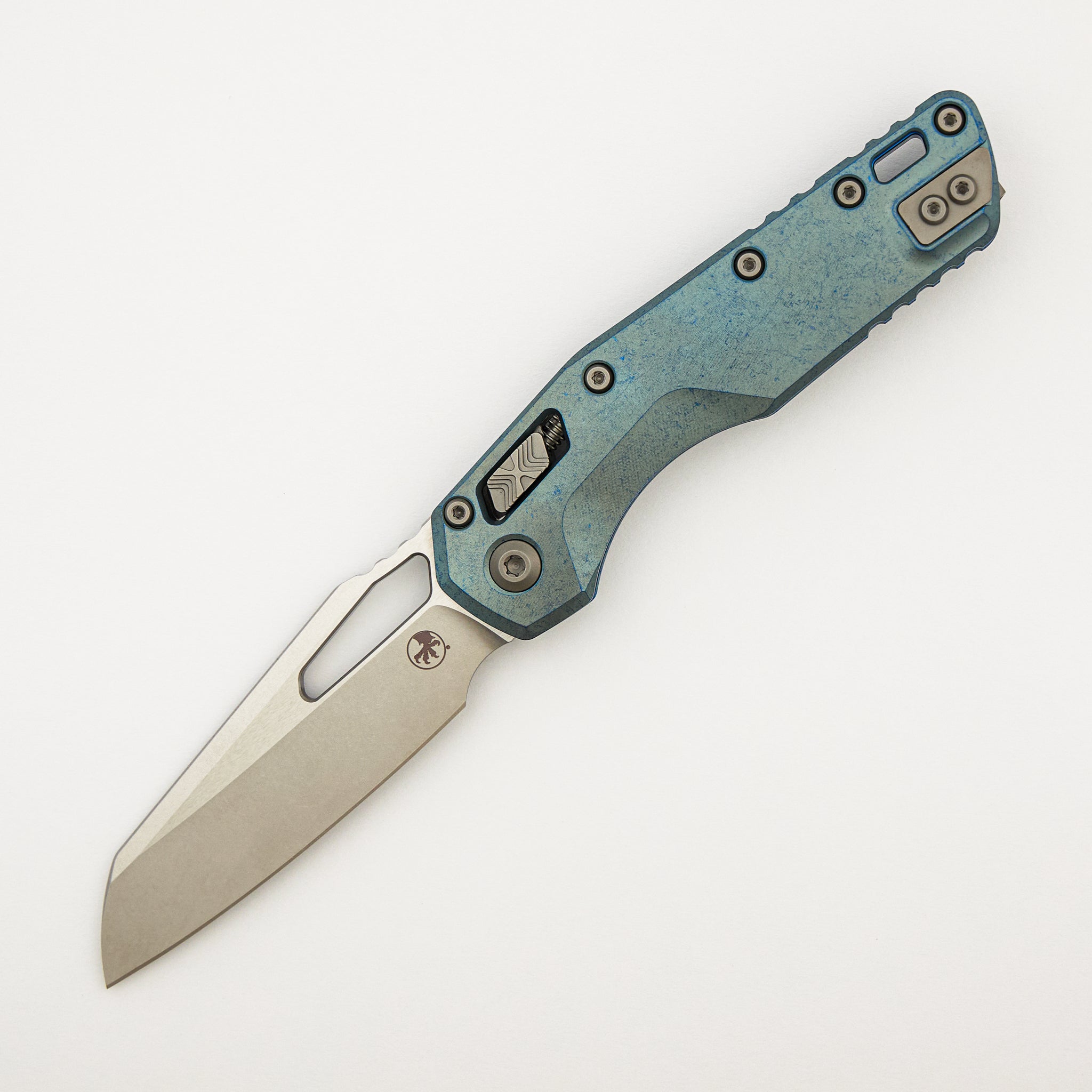 "Marfione Select" MSI - RAM-LOK - Stonewash Finish Ice Blue Anodized Slab Side Titanium W/ Blue Titanium Accent 210-10MS6