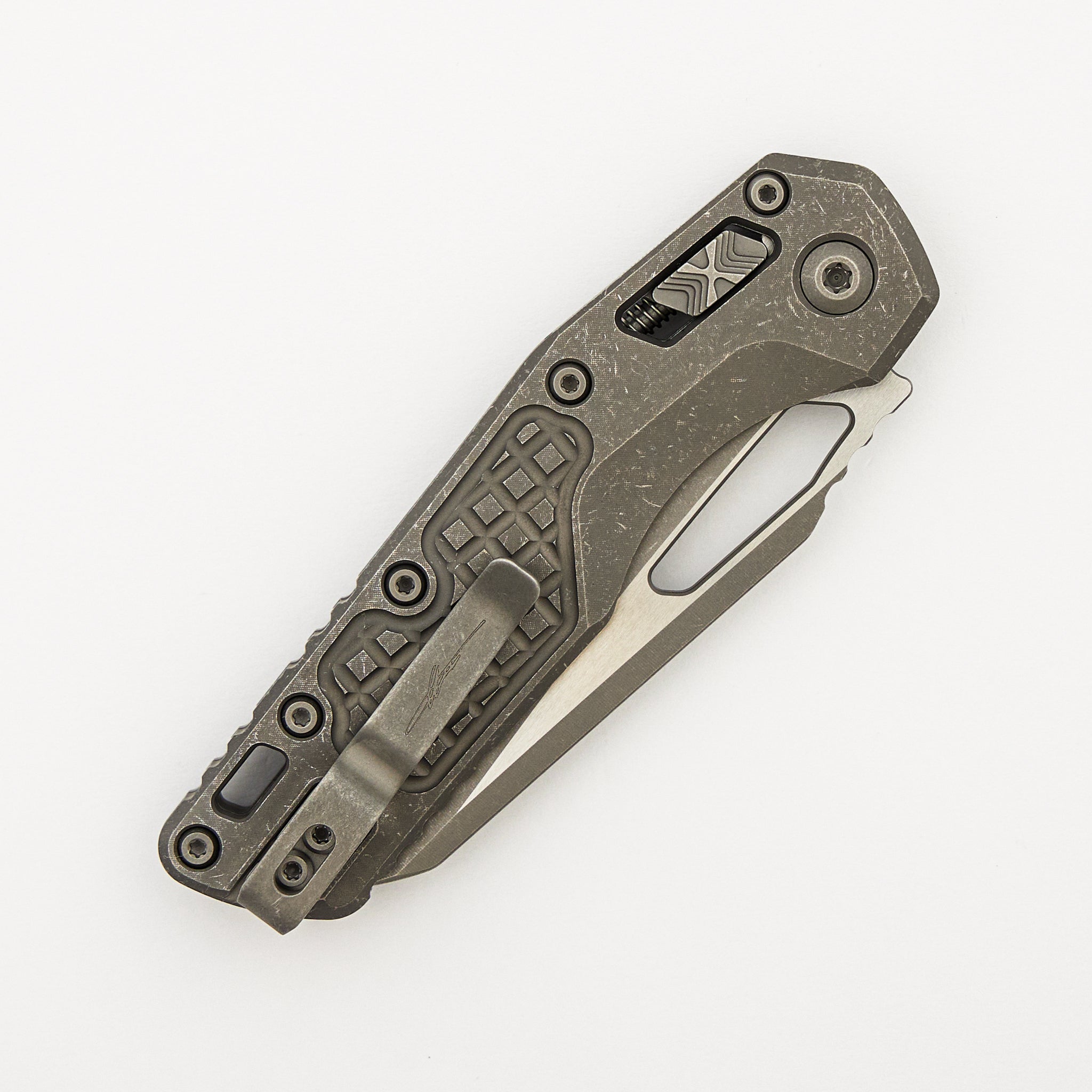 "Marfione Select" MSI - RAM-LOK - Partial Serrated Apocalyptic Finish Frag Pattern Titanium 210-11APFRMS1
