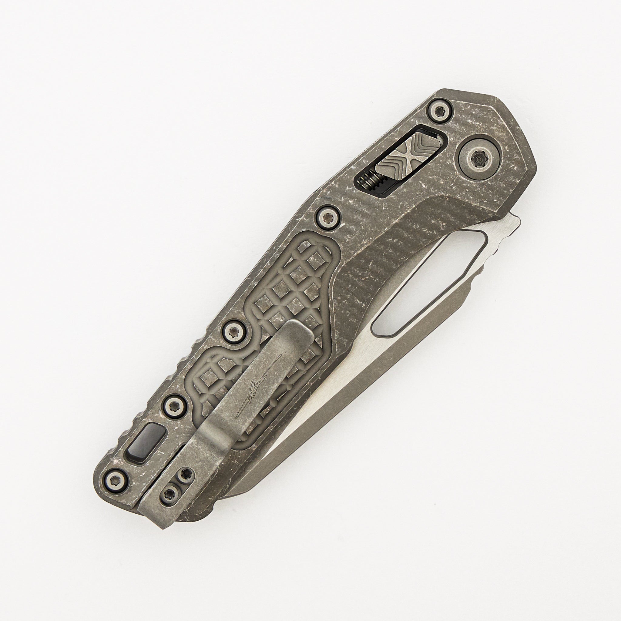 "Marfione Select" MSI - RAM-LOK - Full Serrated Apocalyptic Finish Frag Pattern Titanium 210-12APFRMS1