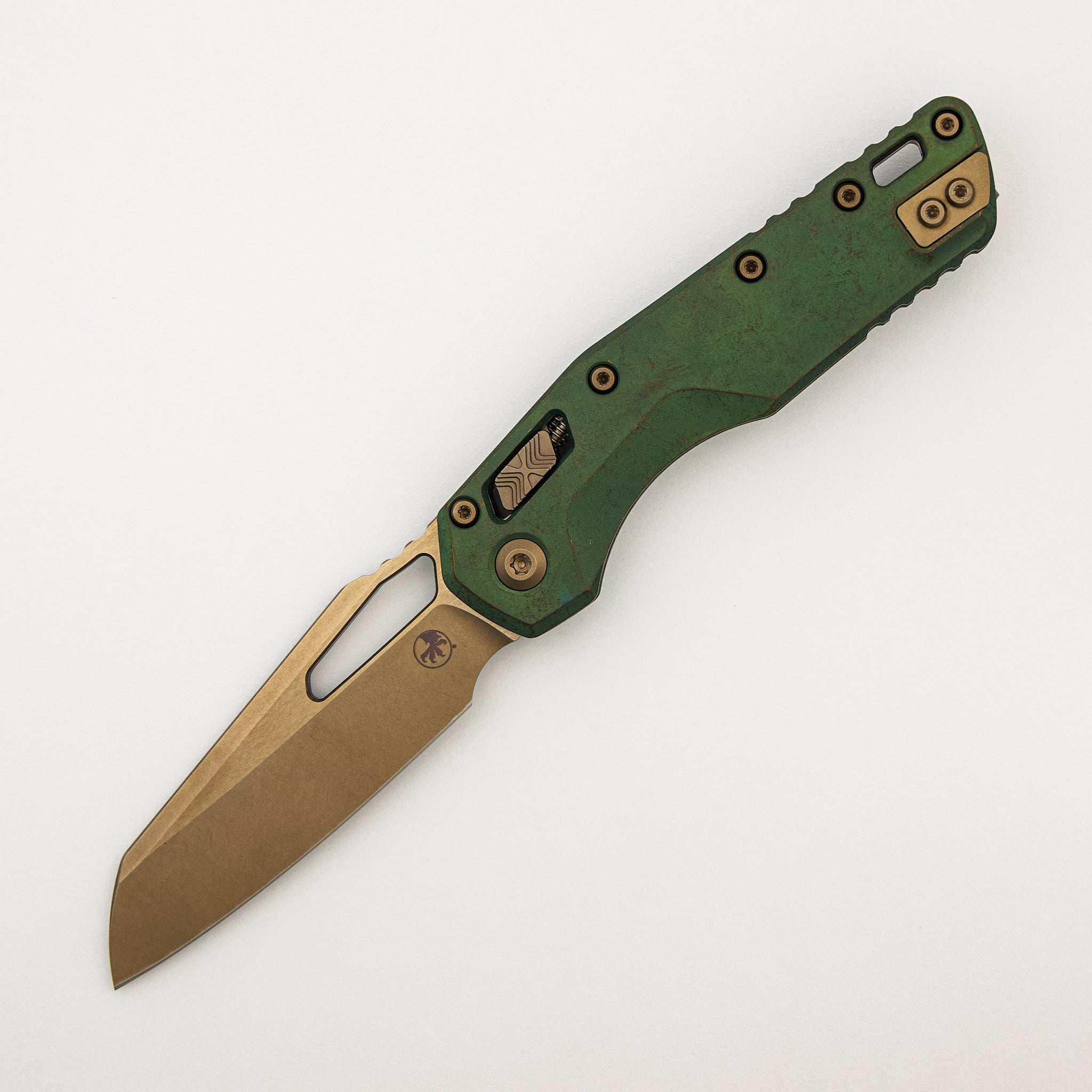 "Marfione Select" MSI - RAM-LOK - Bronzed Stonewash Finish Antique Green Anodized Slab Side Titanium W/ Bronze Titanium Accent