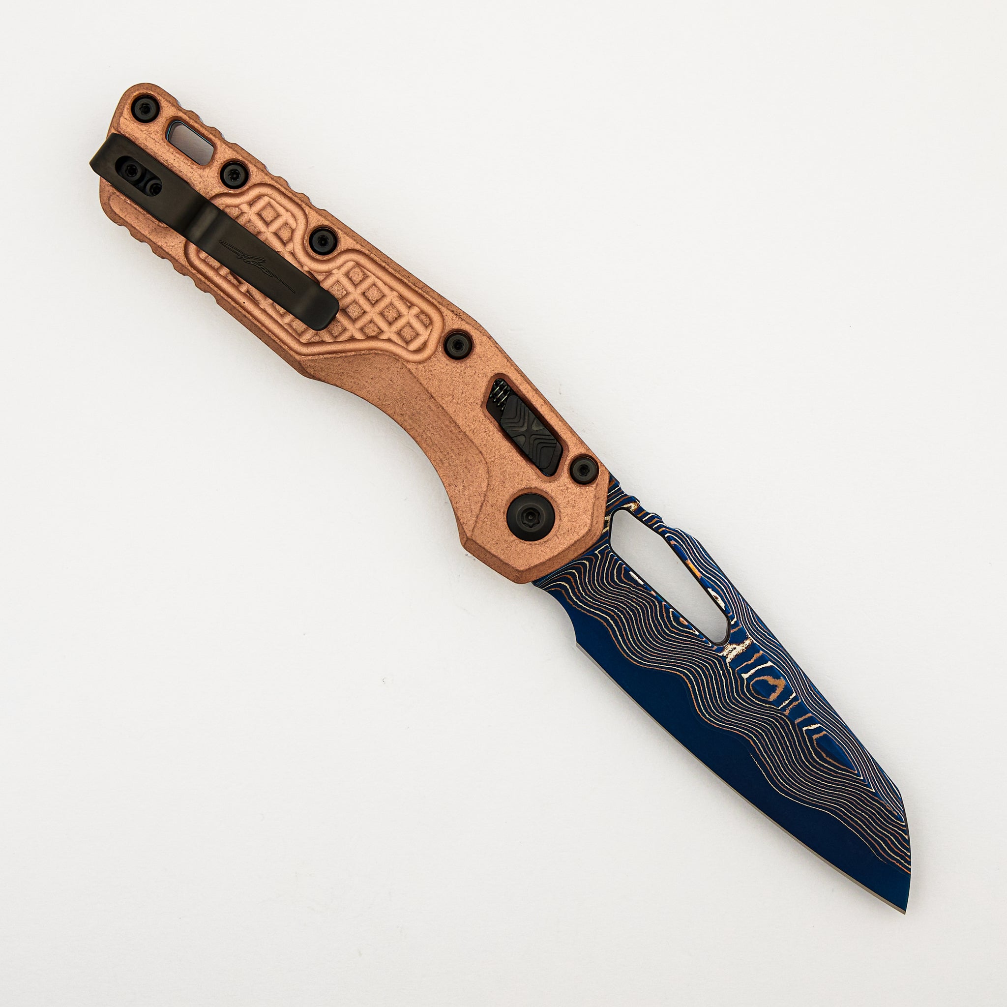 "Marfione Select" MSI - RAM-LOK - Blued Baker Forge Coppermai Stonewash Frag Pattern Copper W/ Blue Titanium Accent 210-16FRMS2