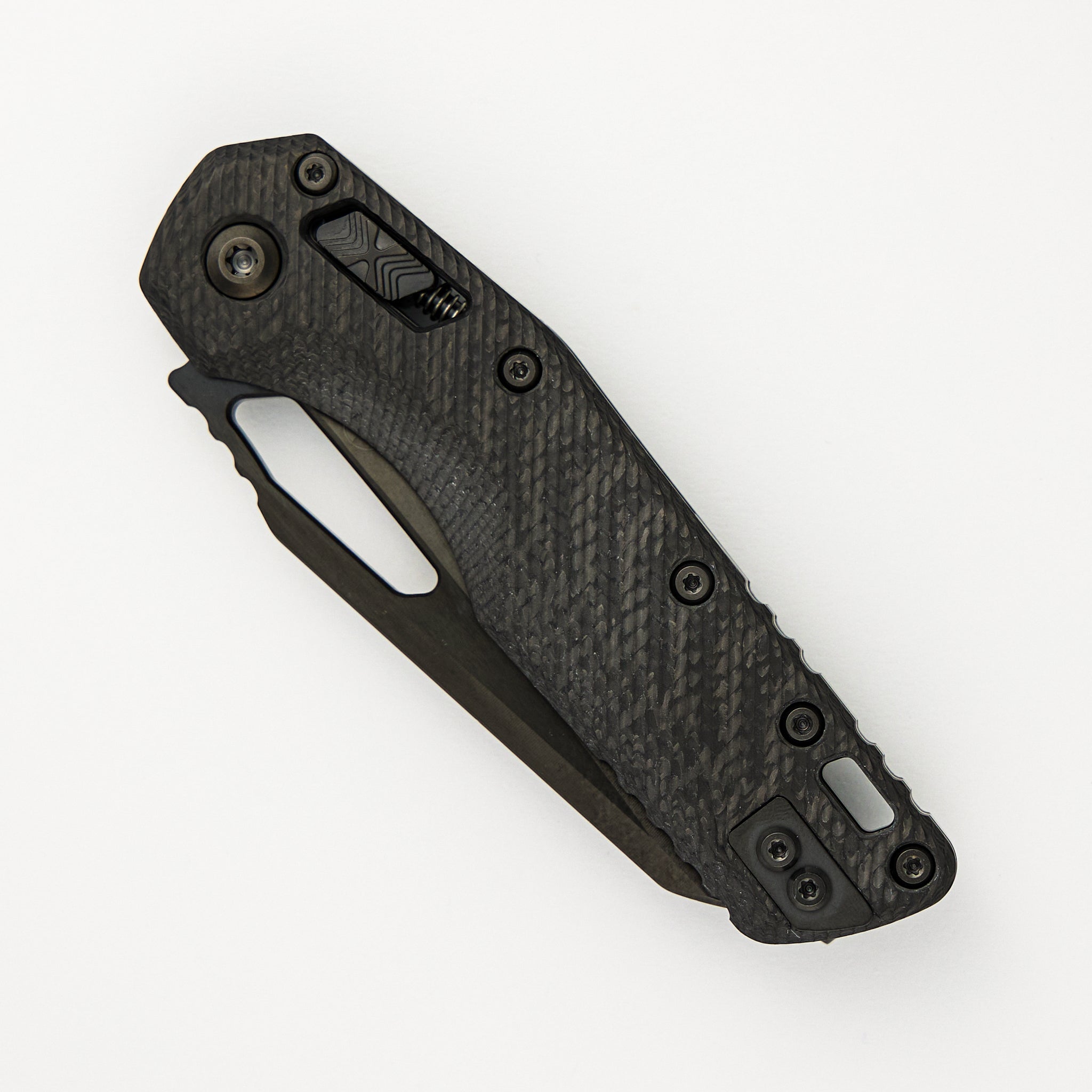 Microtech MSI S/E Signature Series Fluted Carbon Fiber Handle DLC Partial Serrated 210-2 DLCTFLCFS