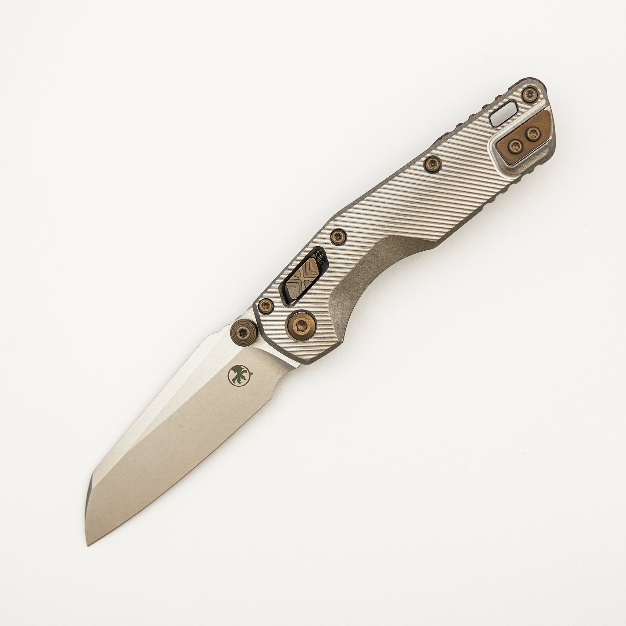 "Marfione Select" MSI Mini RAM-LOK Stonewash Finish Fluted Titanium w/ Flamed Titanium Accent 210M-10FLMS5