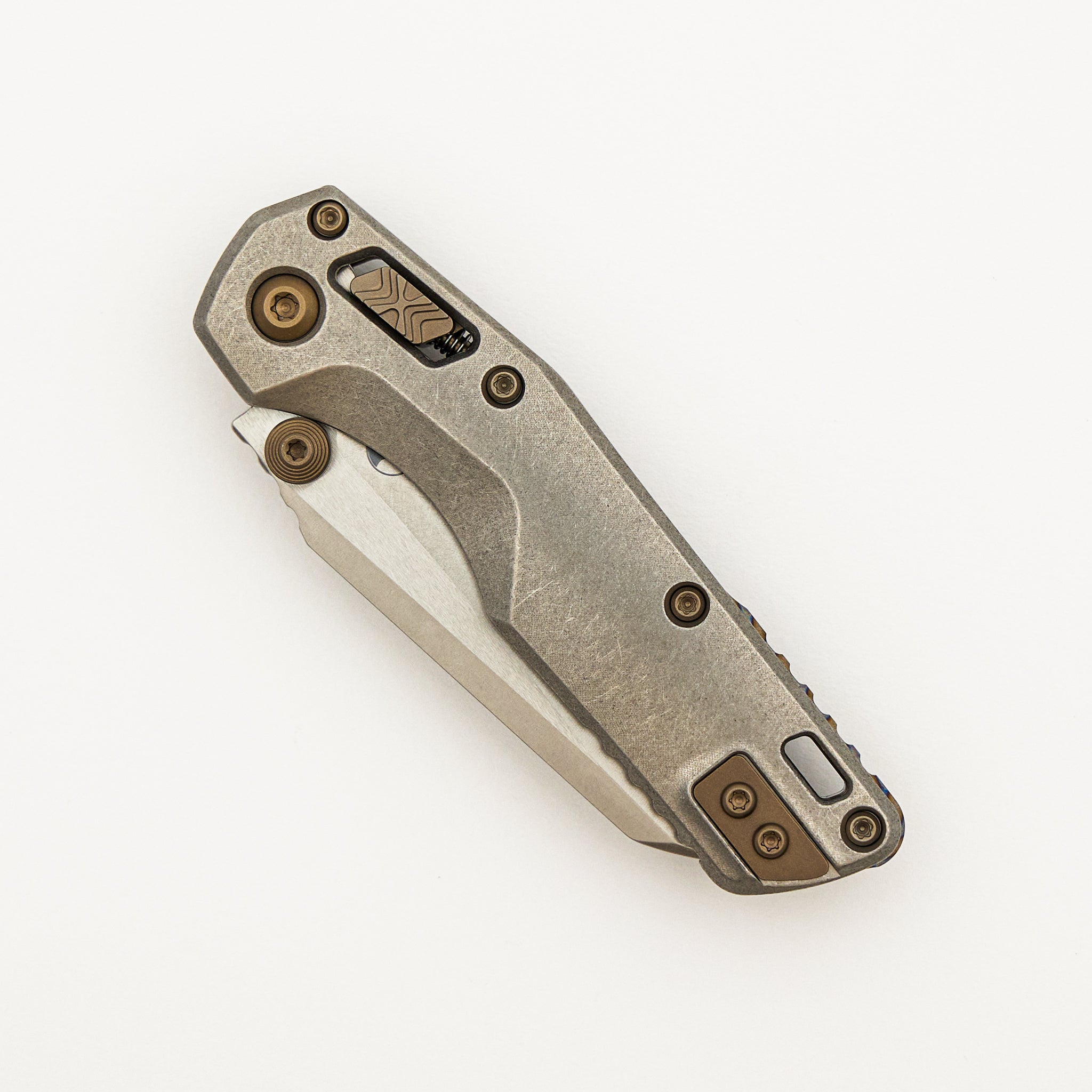 "Marfione Select" MSI Mini RAM-LOK Stonewash Finish Slab Side Titanium w/ Flamed Titanium Accent 210M-10MS5