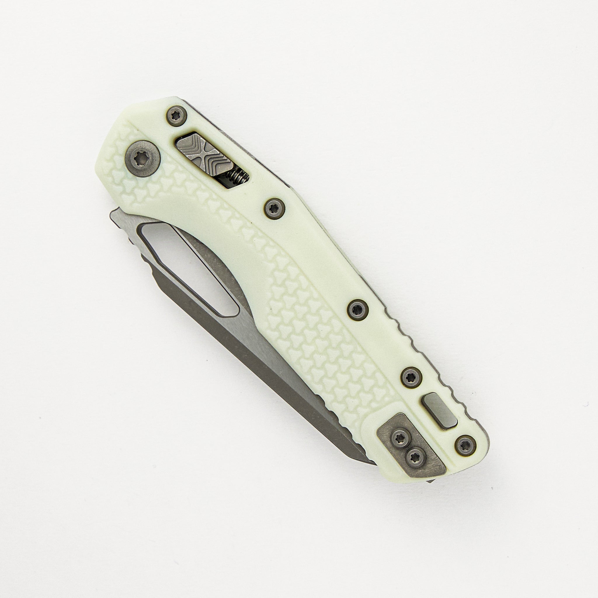 Microtech MSI S/E Tri-Grip Polymer White Apocalyptic Standard 210T-10 APPMWH