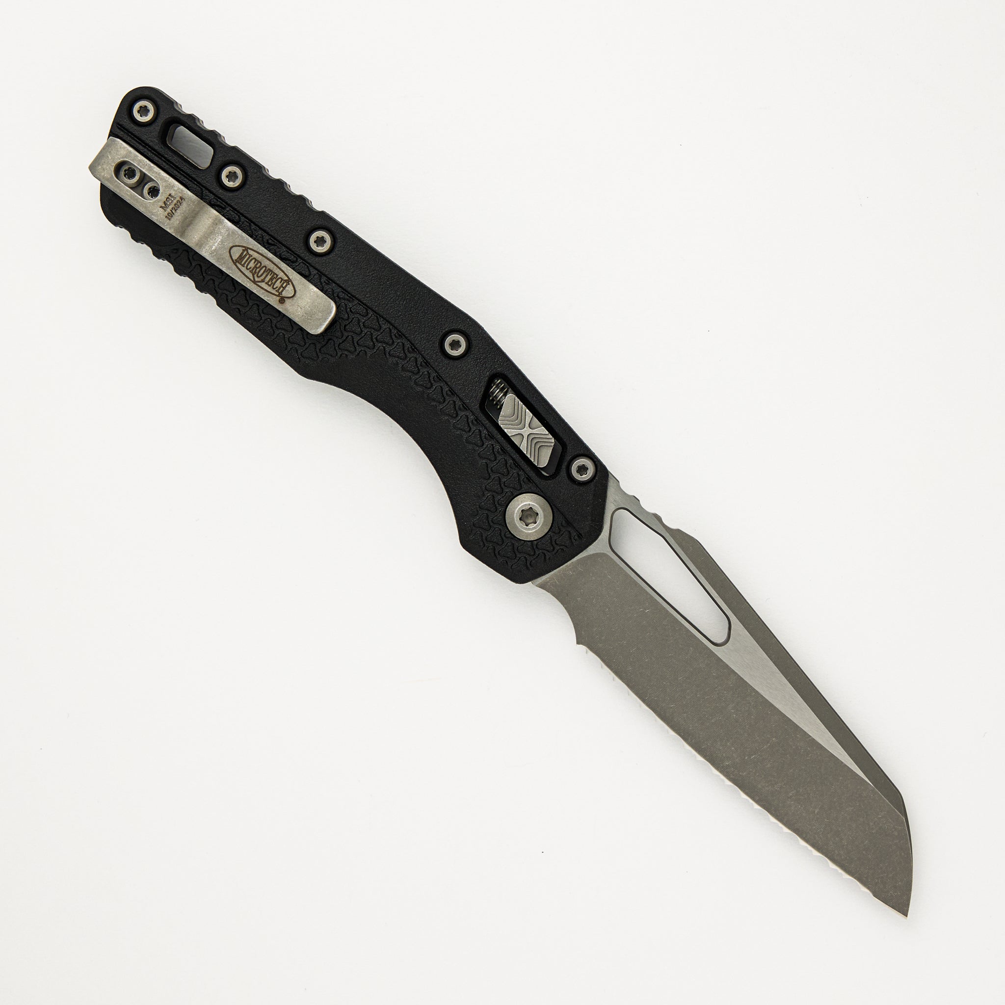 Microtech MSI S/E Tri-Grip Polymer Black Apocalyptic Full Serrated 210T-12 APPMBK