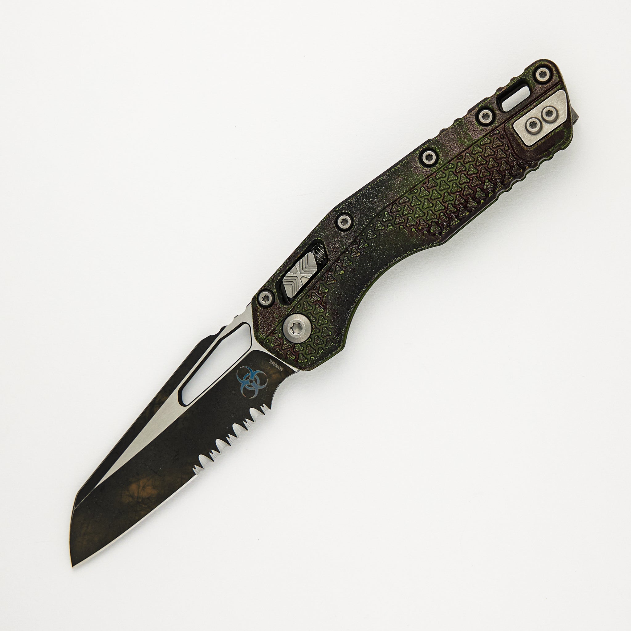 Microtech MSI S/E Tri-Grip Outbreak Signature Series Polymer Partial Serrated 210T-2 PMOBS